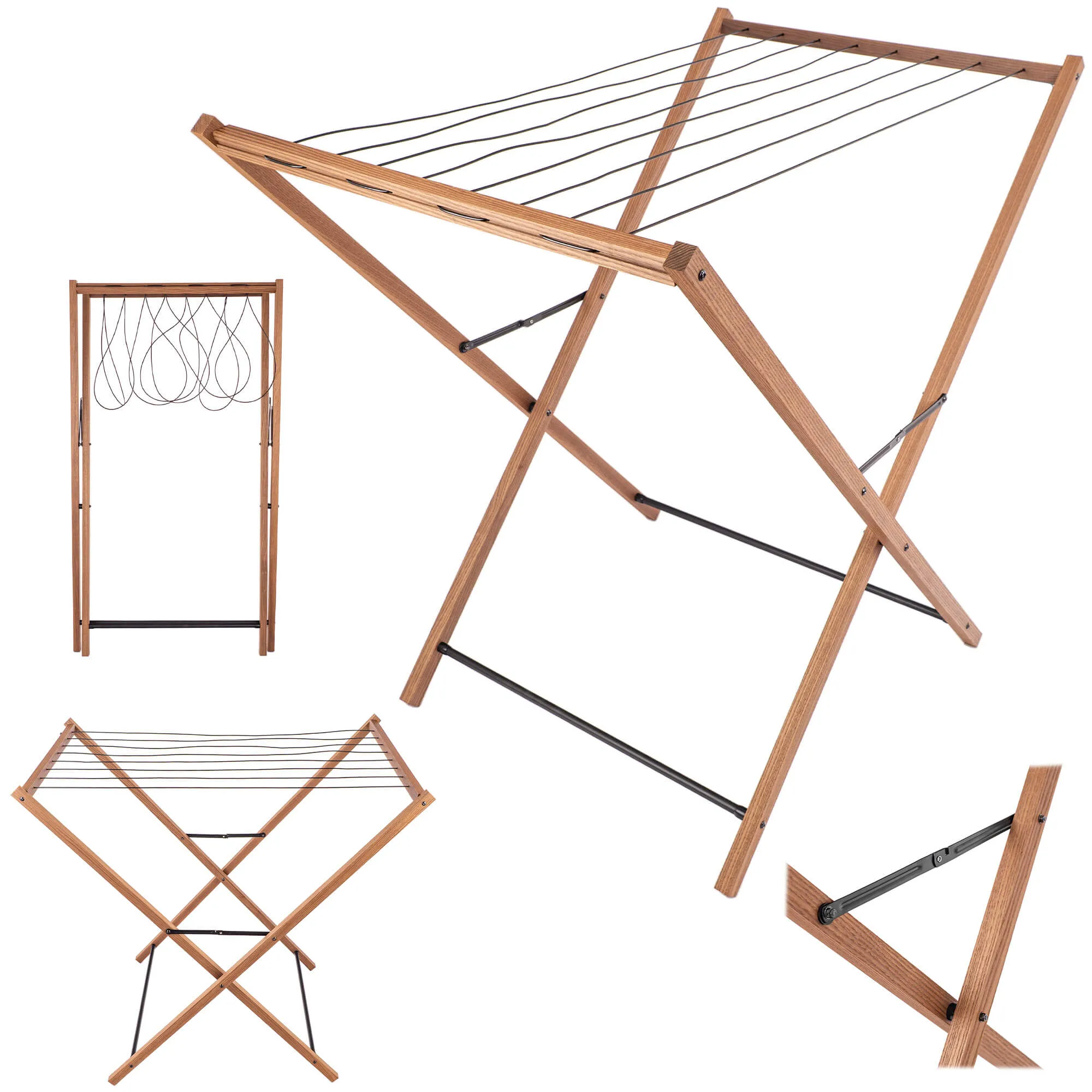 Ferrara medinė pastatoma drabužių džiovyklė 96 x 59 cm