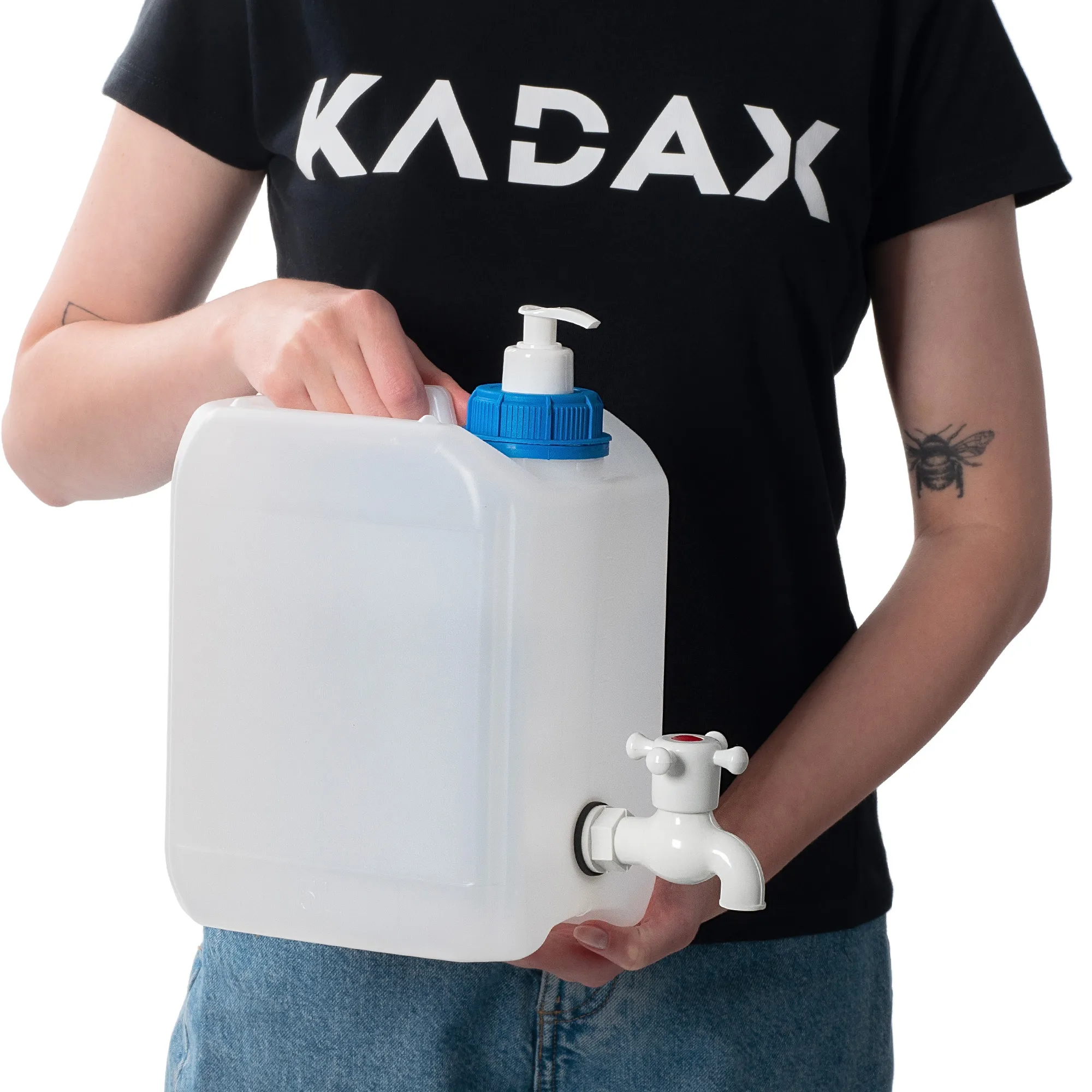 Porti turistinė kriauklė su muilo dozatoriumi 5 l