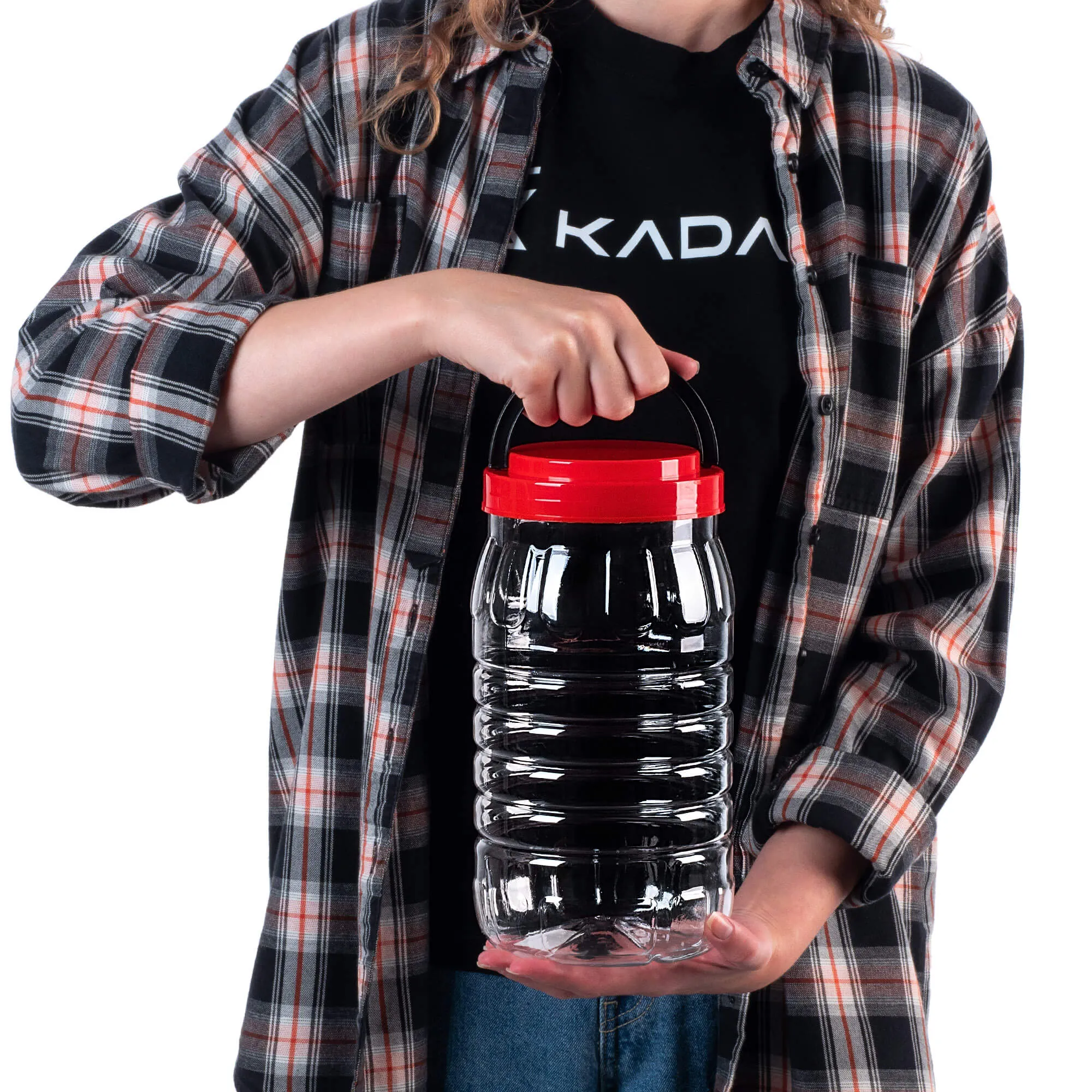 PET indelis su užsukamu dangteliu ir rankena „Riccia universal“ 3 l, 1 vnt.