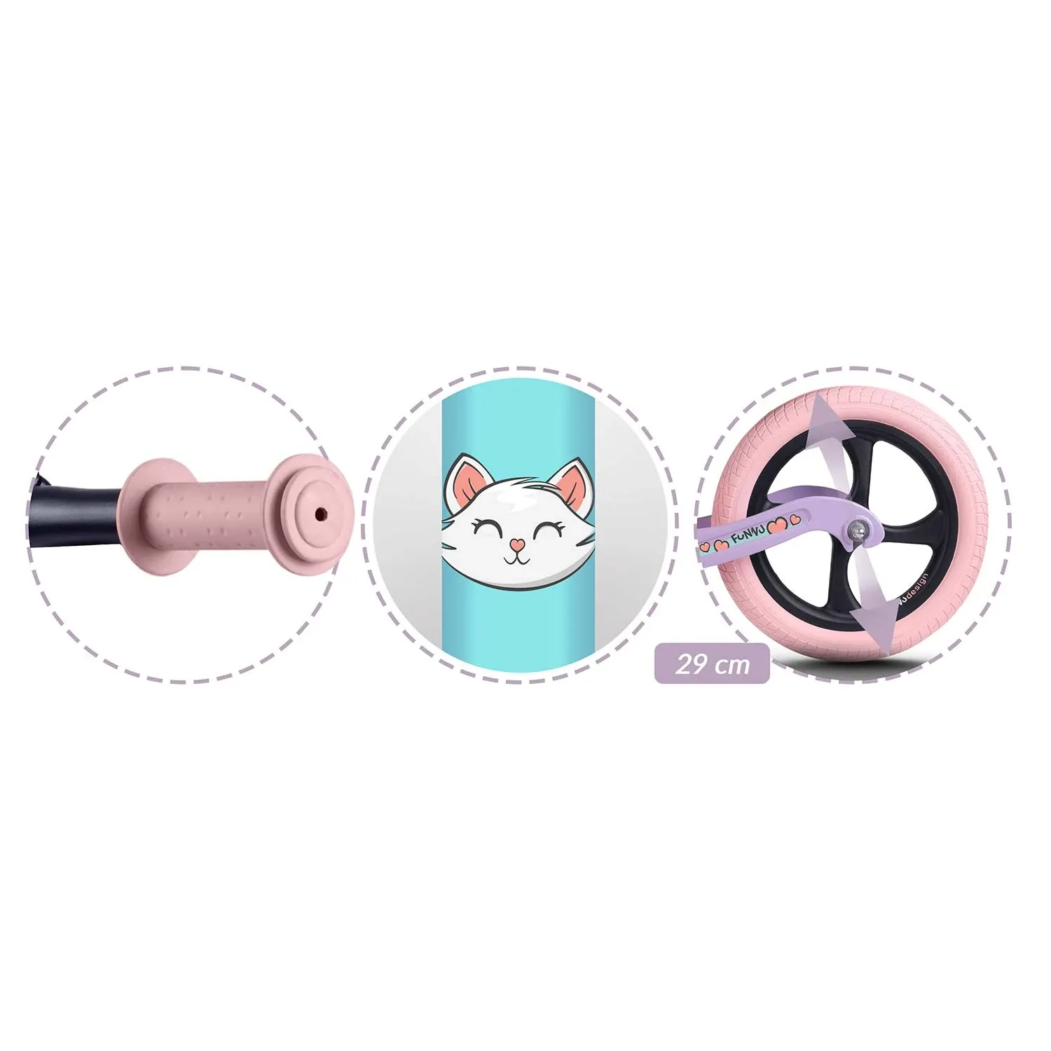 Ricokids FUNNU balansinis dviratis vaikams - nuotrauka 1