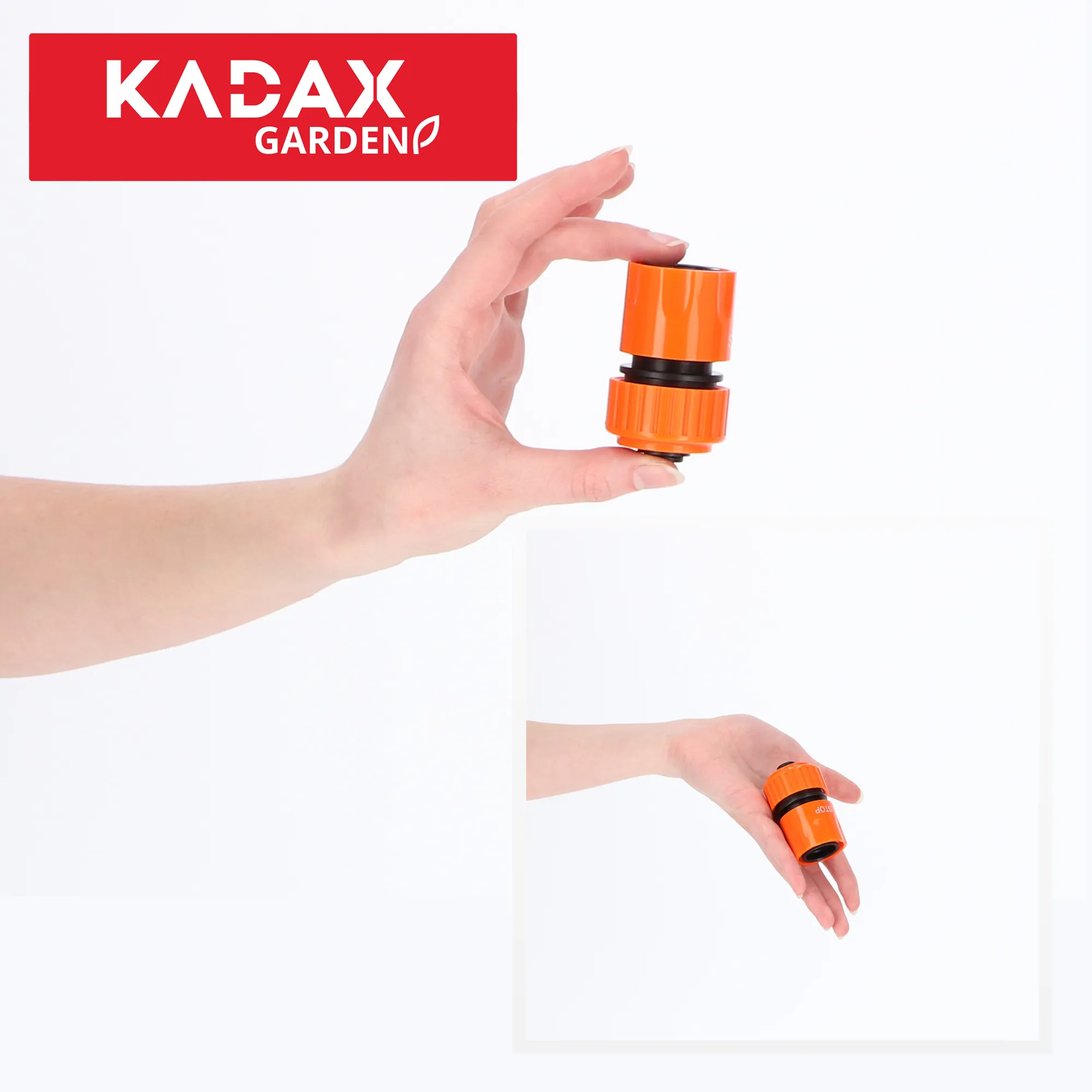 3/4 colio greito prijungimo žarnos jungtis, oranžinė