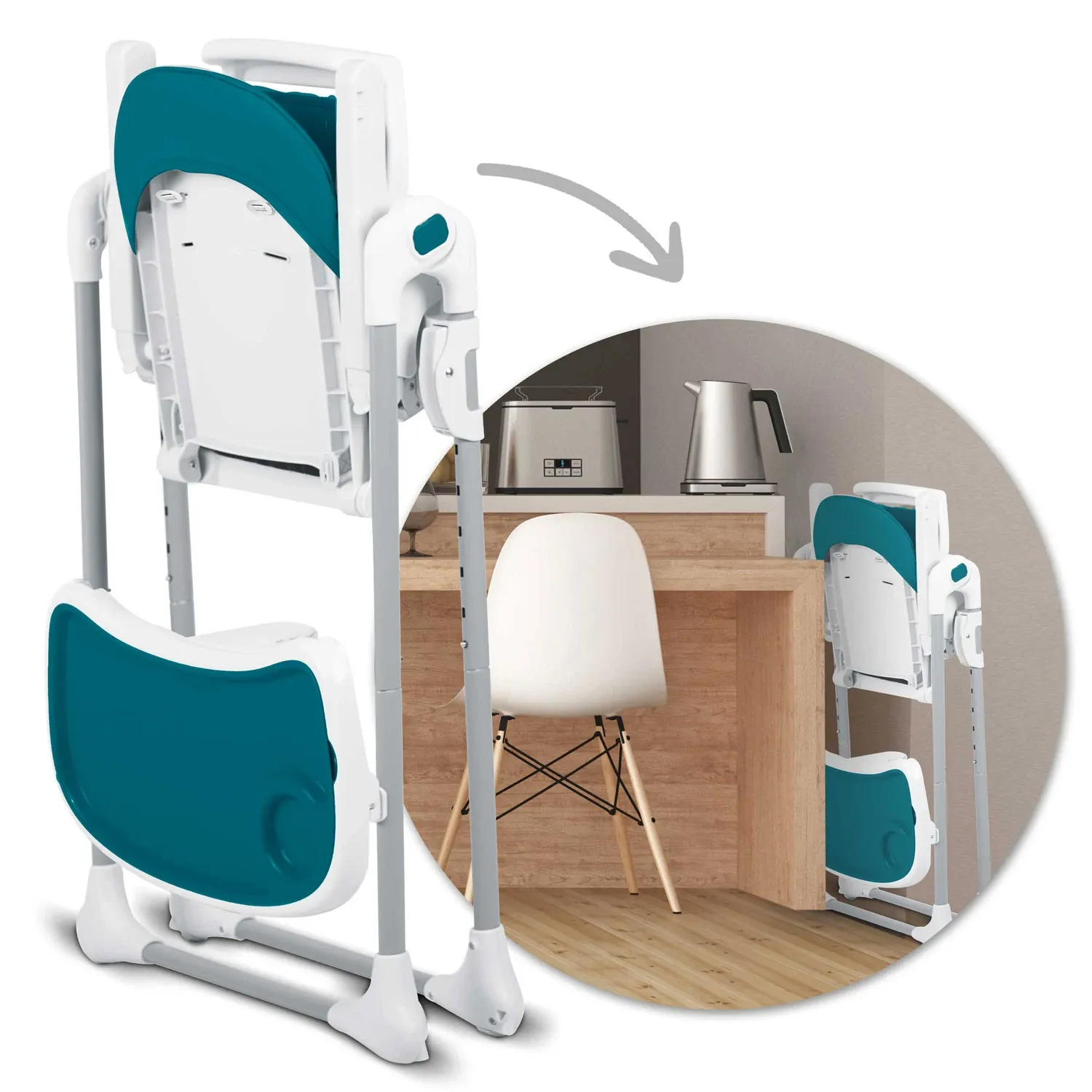 Ricokids Tulo mėlyna maitinimo kėdutė - nuotrauka 1