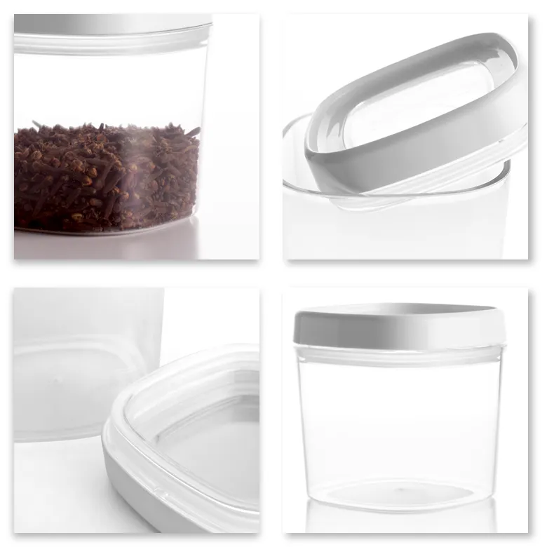 Duna kvadratinis indas 600 ml, baltas