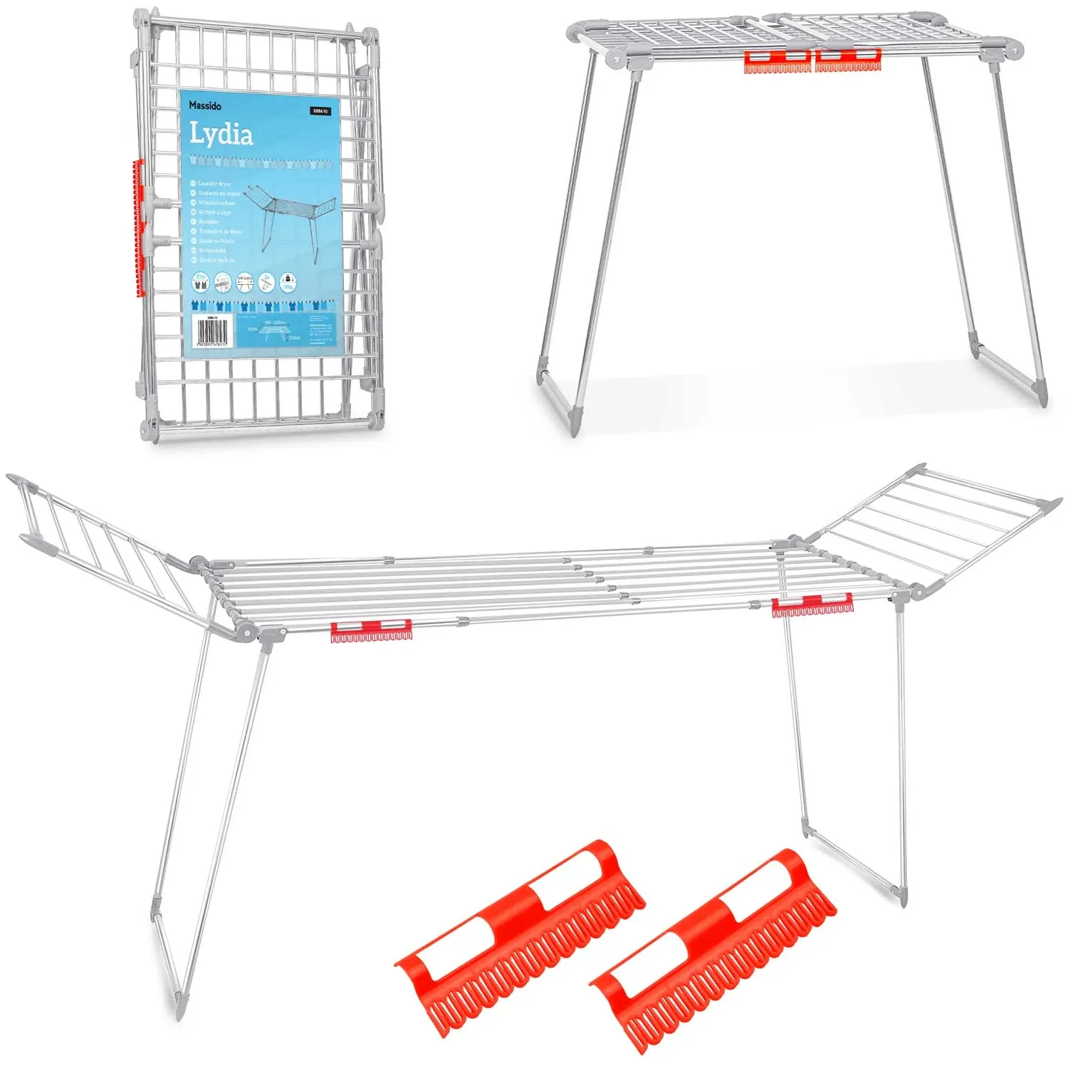 Sulankstoma pastatoma skalbinių džiovyklė „Lydia“, 27 m, nerūdijančio plieno - nuotrauka 1