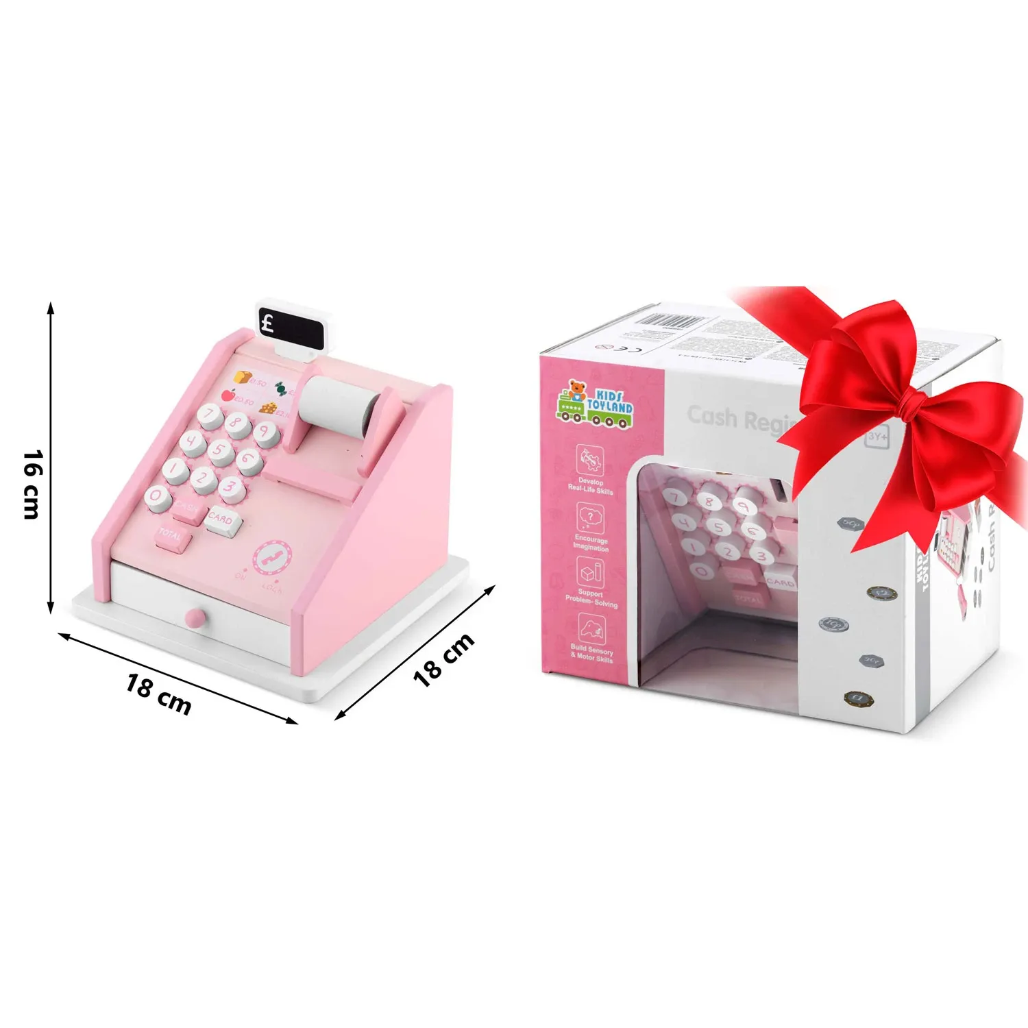Medinis žaislinis kasos aparatas RK-868 Ricokids - nuotrauka 1