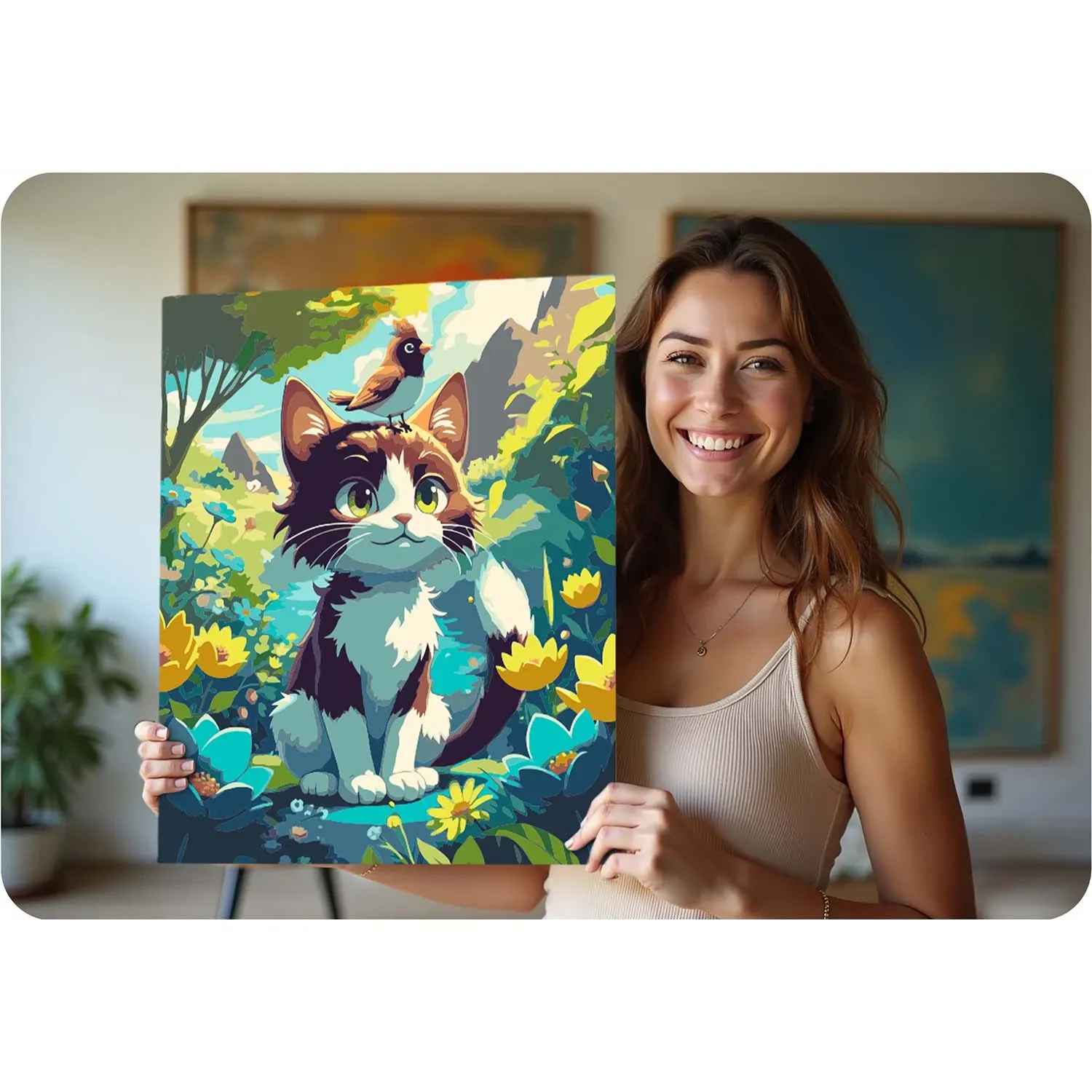 Paveikslas tapyti pagal skaičius 40x50 cm Massido Kotek - nuotrauka 1