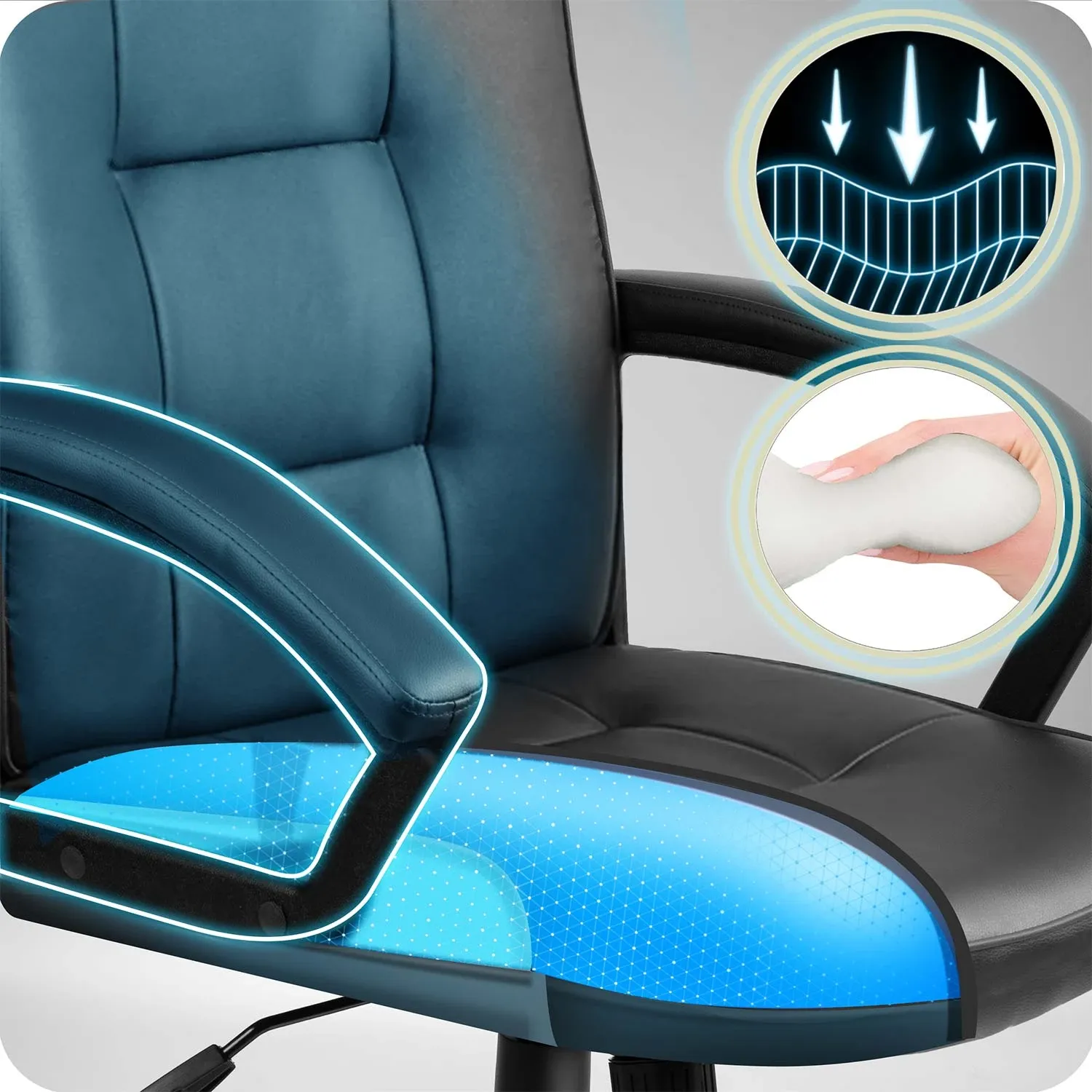 Sofotel pasukama biuro kėdė, juoda - nuotrauka 1