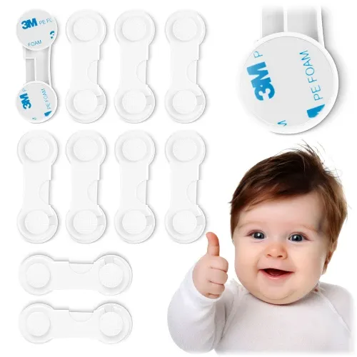 „Ricokids“ 798300 spintelės atidarymo apsaugos, 10 vnt., baltos - nuotrauka 1