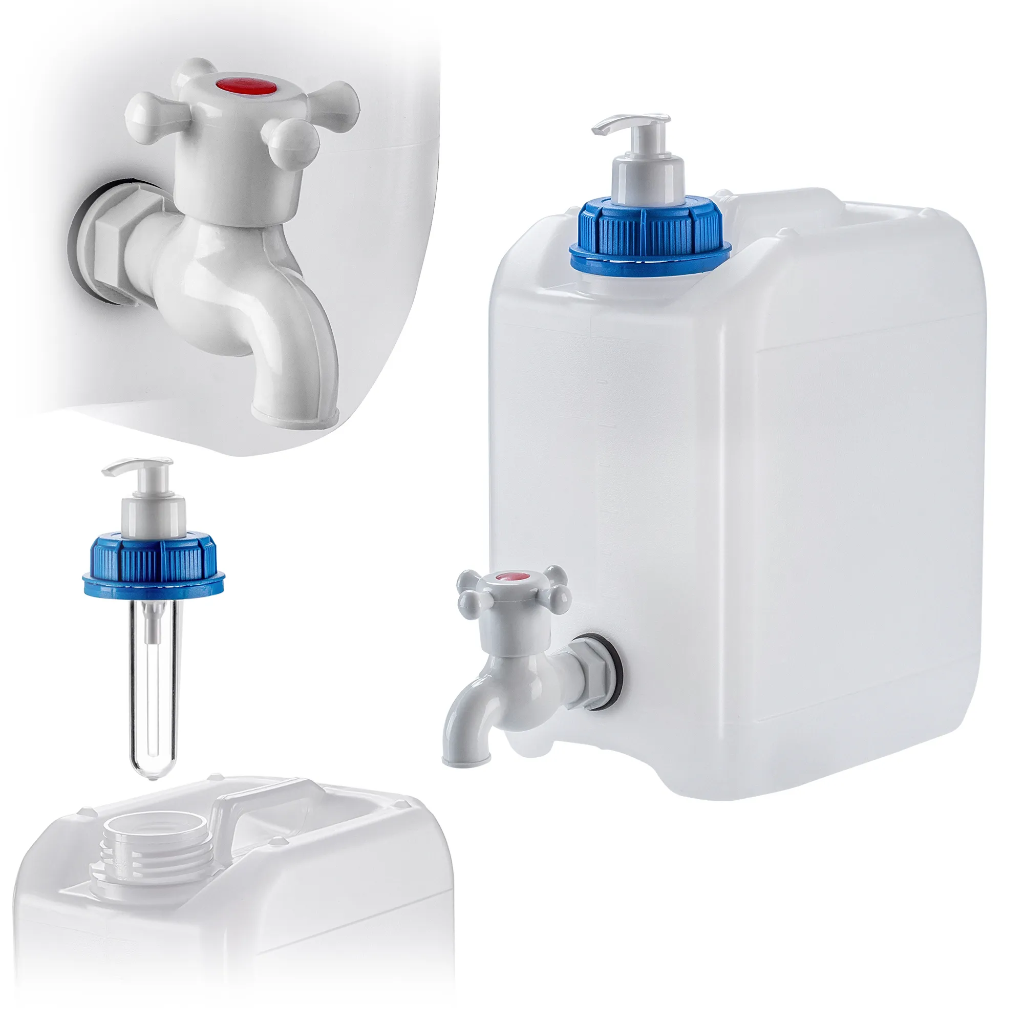 Porti turistinė kriauklė su muilo dozatoriumi 5 l