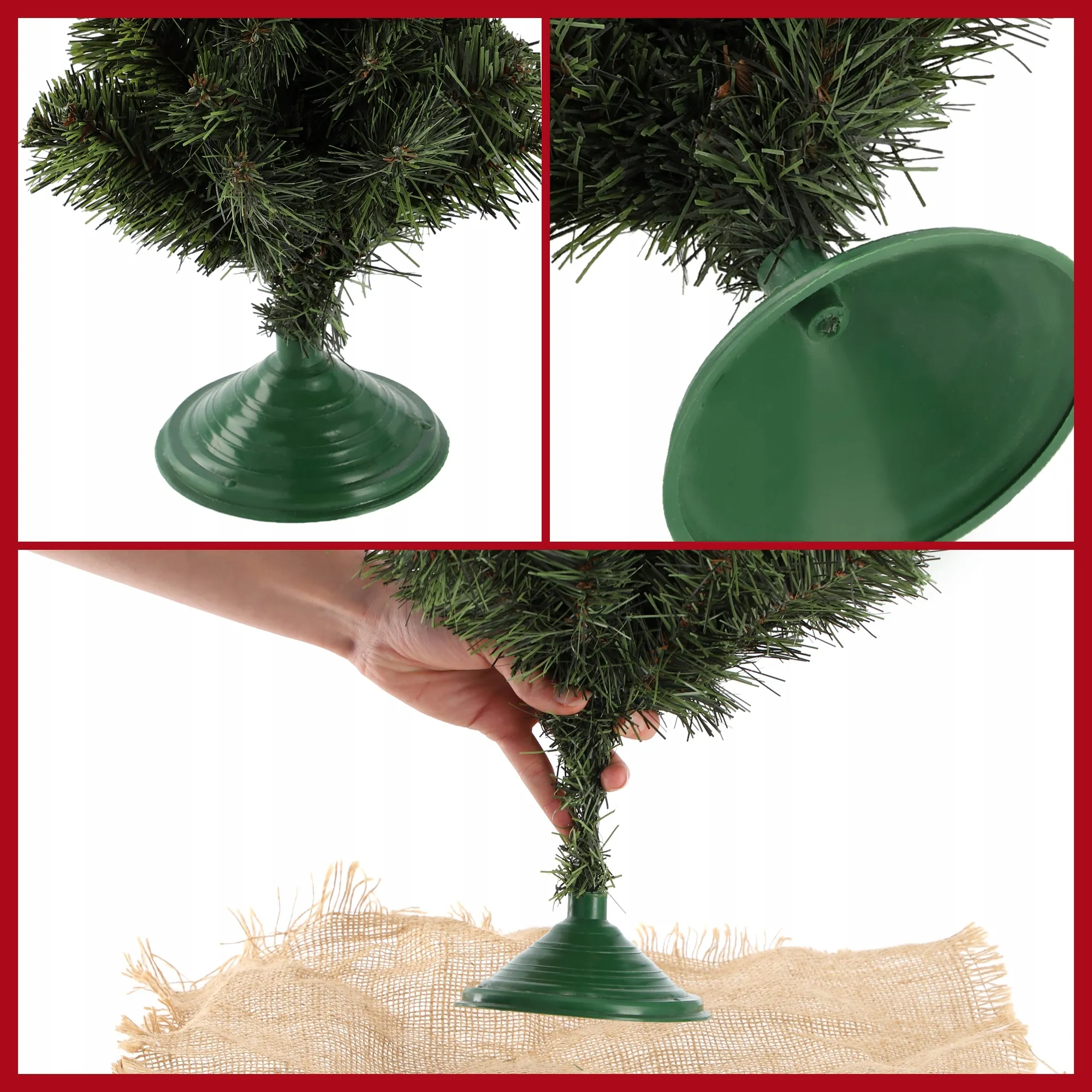 Dekoratyvinė dirbtinė Kalėdų eglutė iš džiuto 60 cm