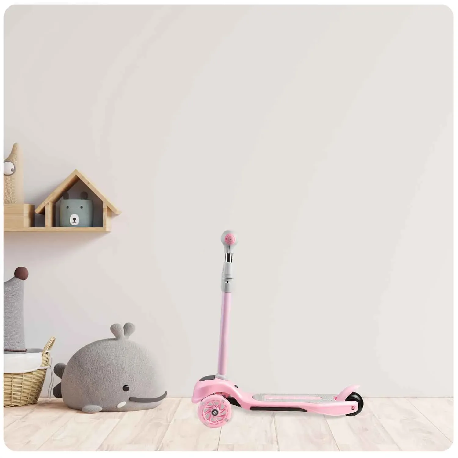 „Ricokids Piko“ triratis paspirtukas – rožinis - nuotrauka 1