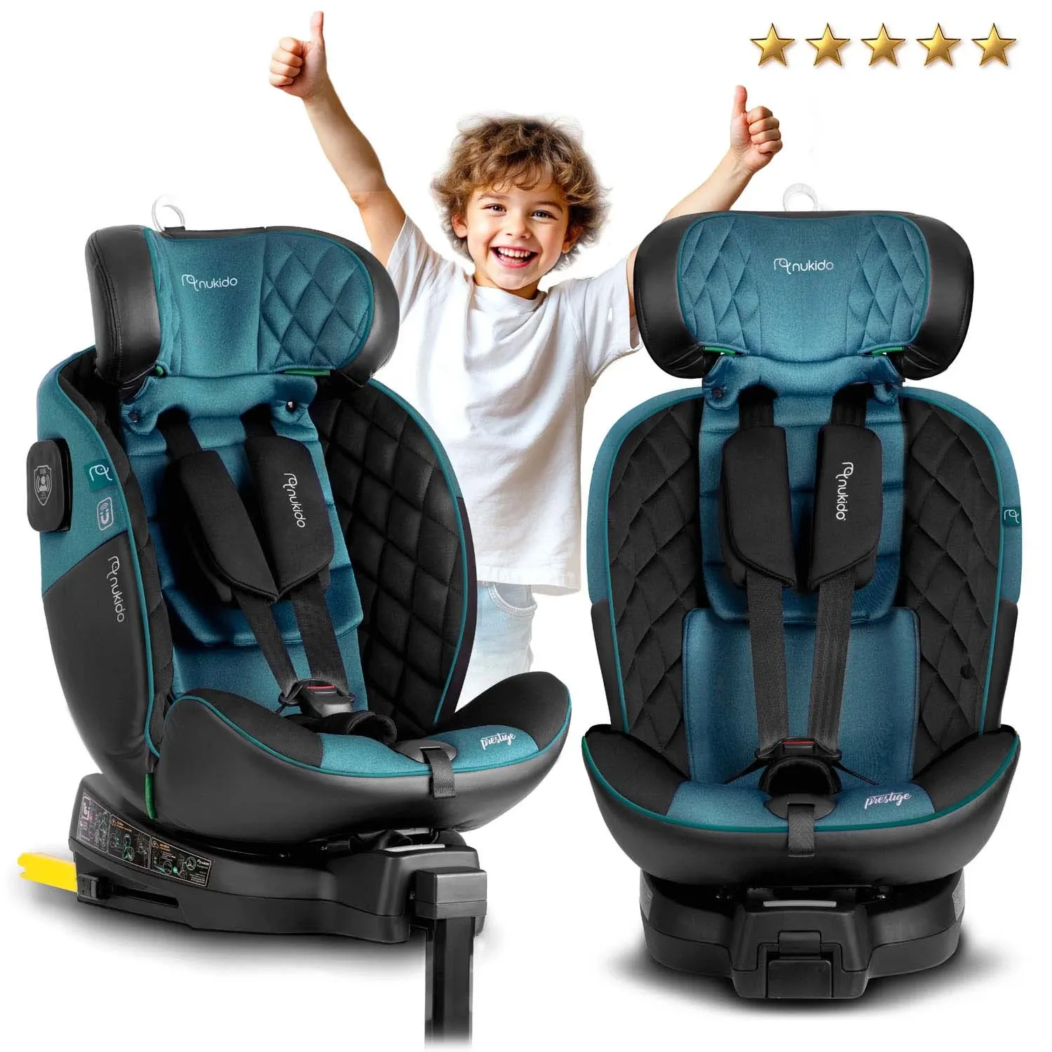 „Nukido Prestige Line“ automobilinė kėdutė, juoda ir mėlyna, 0-36 kg, ISOFIX - nuotrauka 1