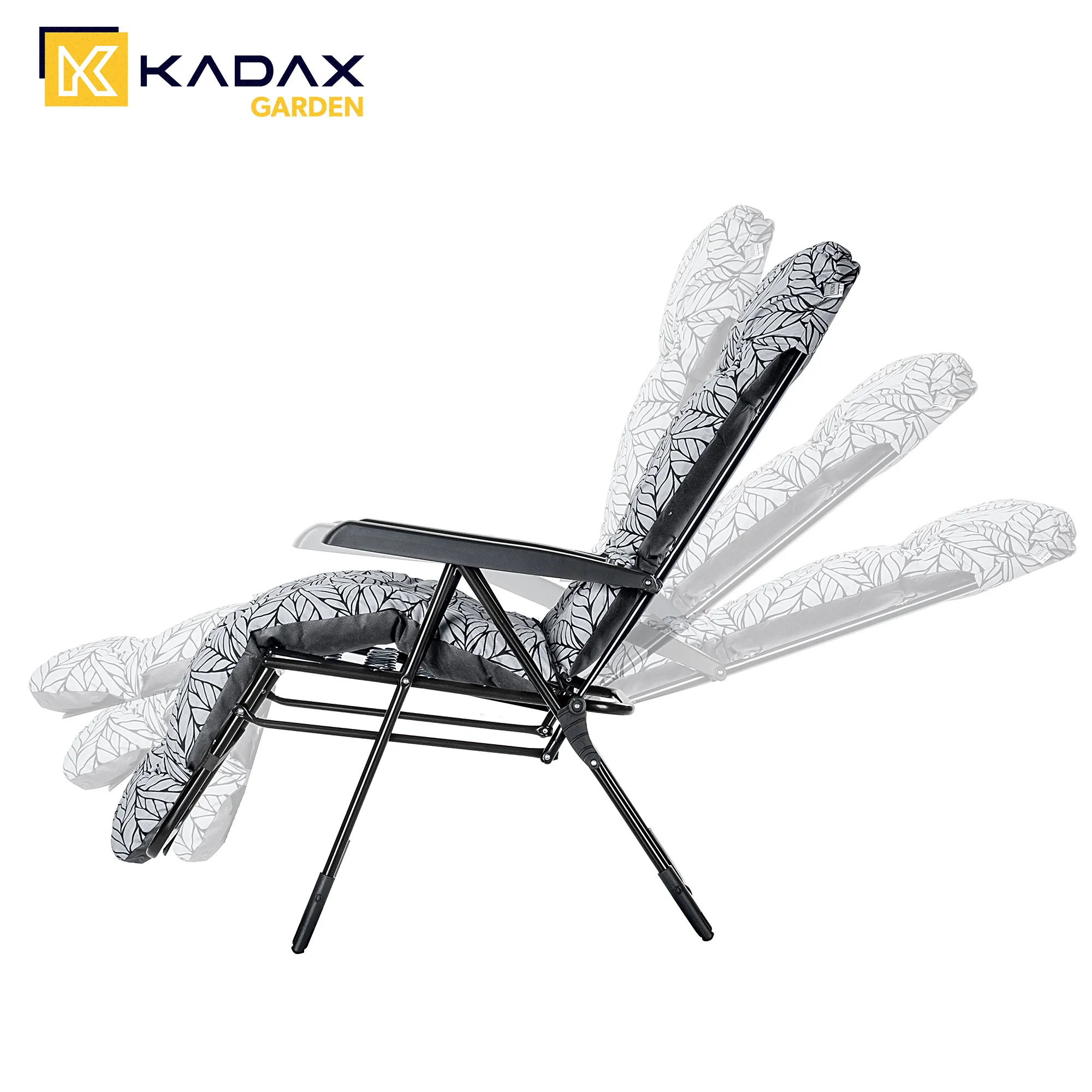 „Soller Plus“ sodo gultas 150 x 68 cm „Pilki lapai“