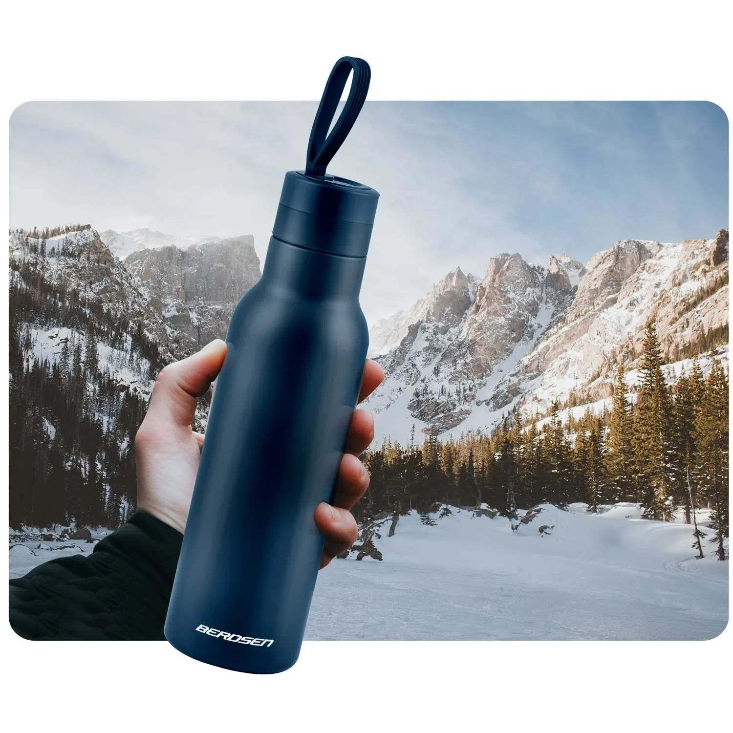 Vakuuminis termosas 500 ml BD-787 tamsiai mėlynas - nuotrauka 1