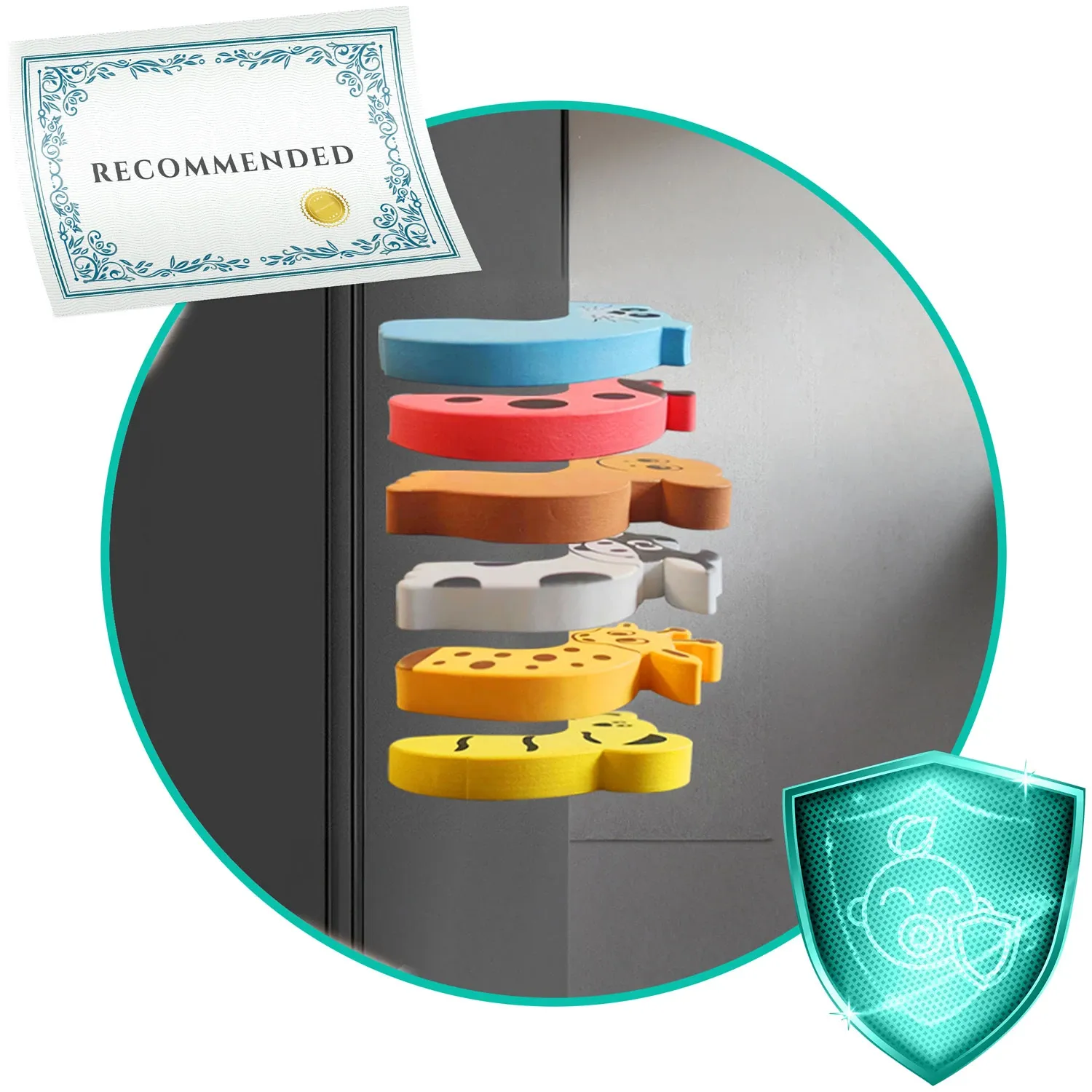 Ricokids 798600 durų kamštis 7 gyvūnų - nuotrauka 1