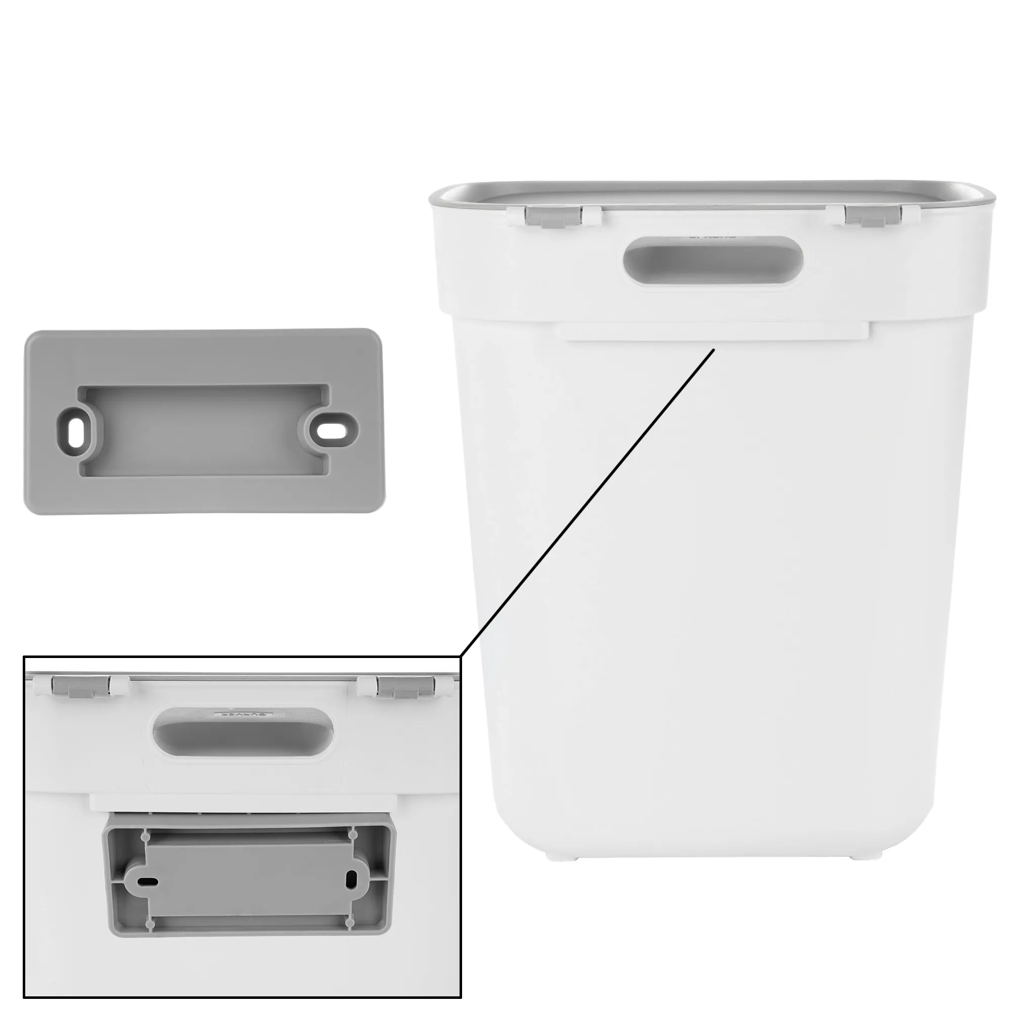 Curver 10 l talpos atliekų rūšiavimo šiukšliadėžė, balta