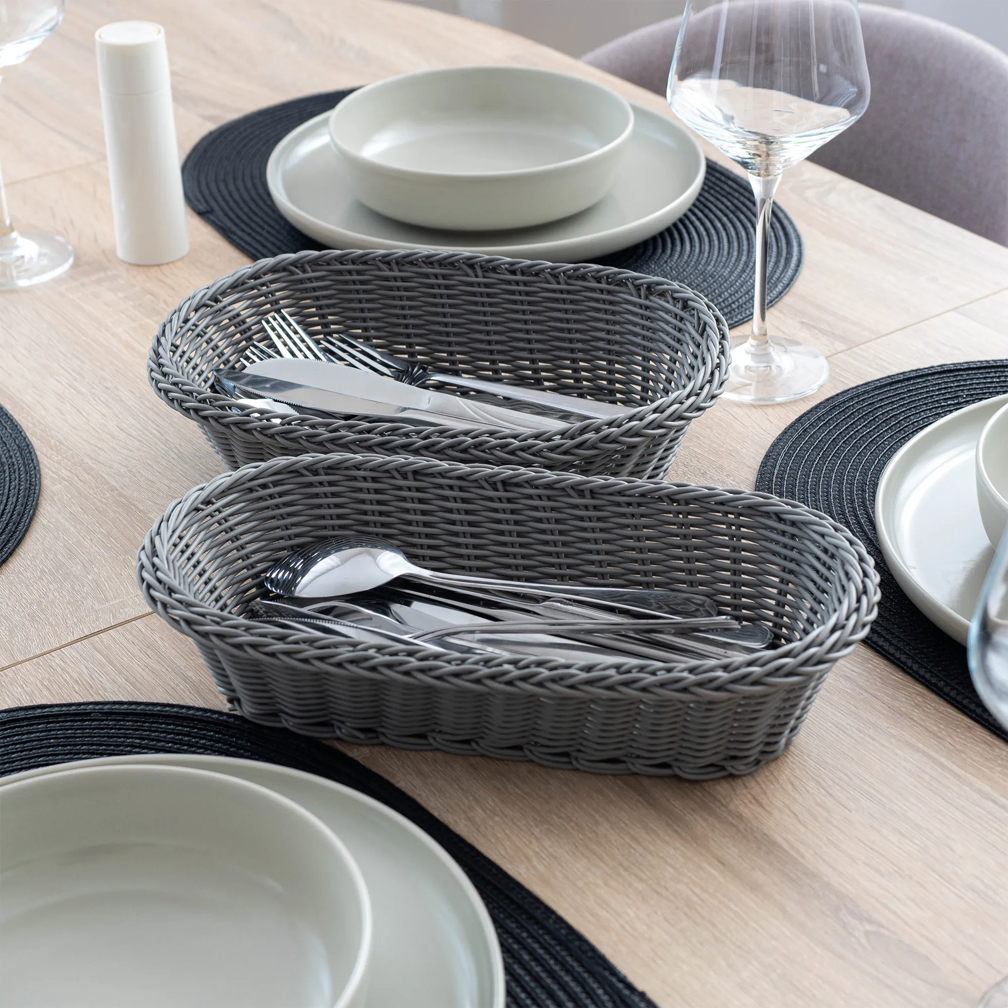 Arezzo pailgas pintas krepšelis, pilkas