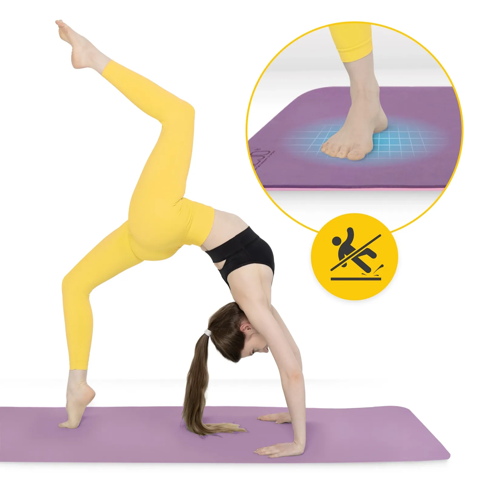 TPE neslystantis jogos ir mankštos kilimėlis