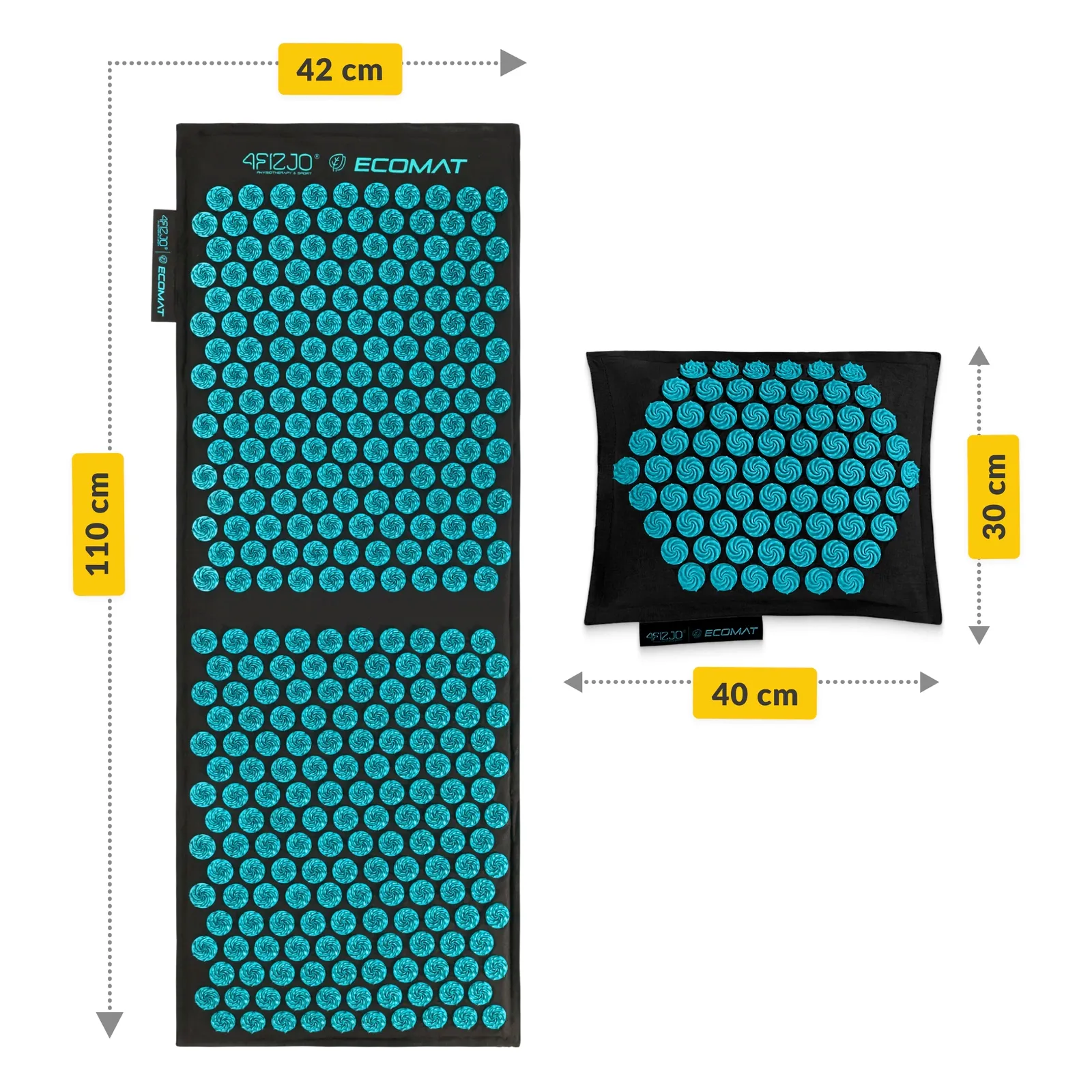 EKO akupresūros kilimėlis su pagalve