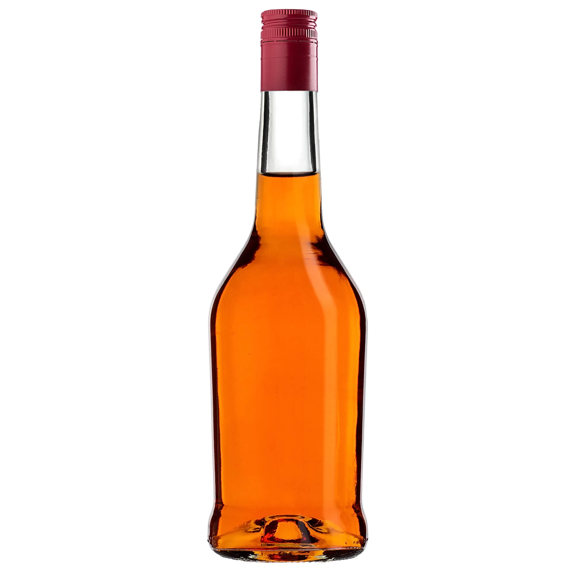 Stiklinis butelis Luarė tinktūrai 500 ml su ilgu raudonu dangteliu 1 vnt.