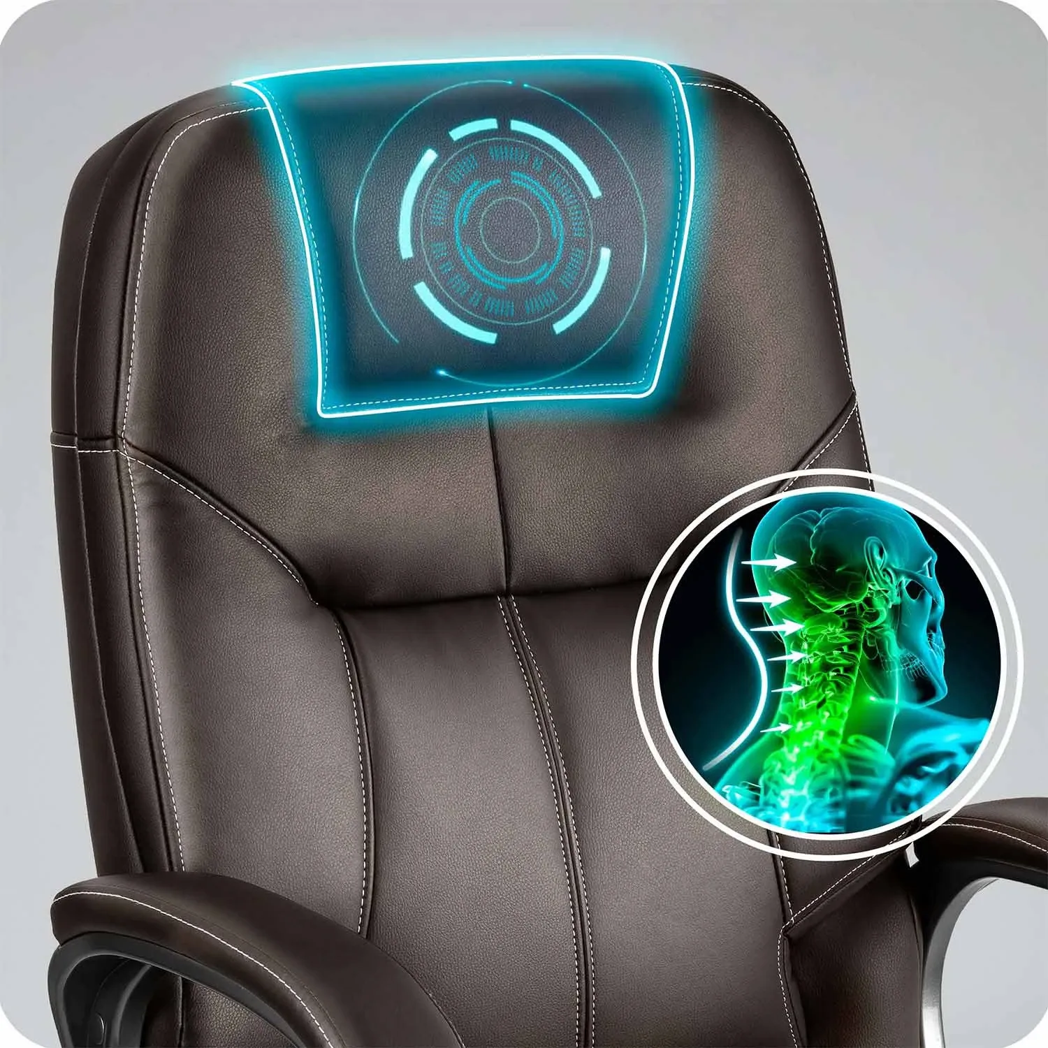 Sofotel tamsiai ruda besisukanti biuro kėdė - nuotrauka 1