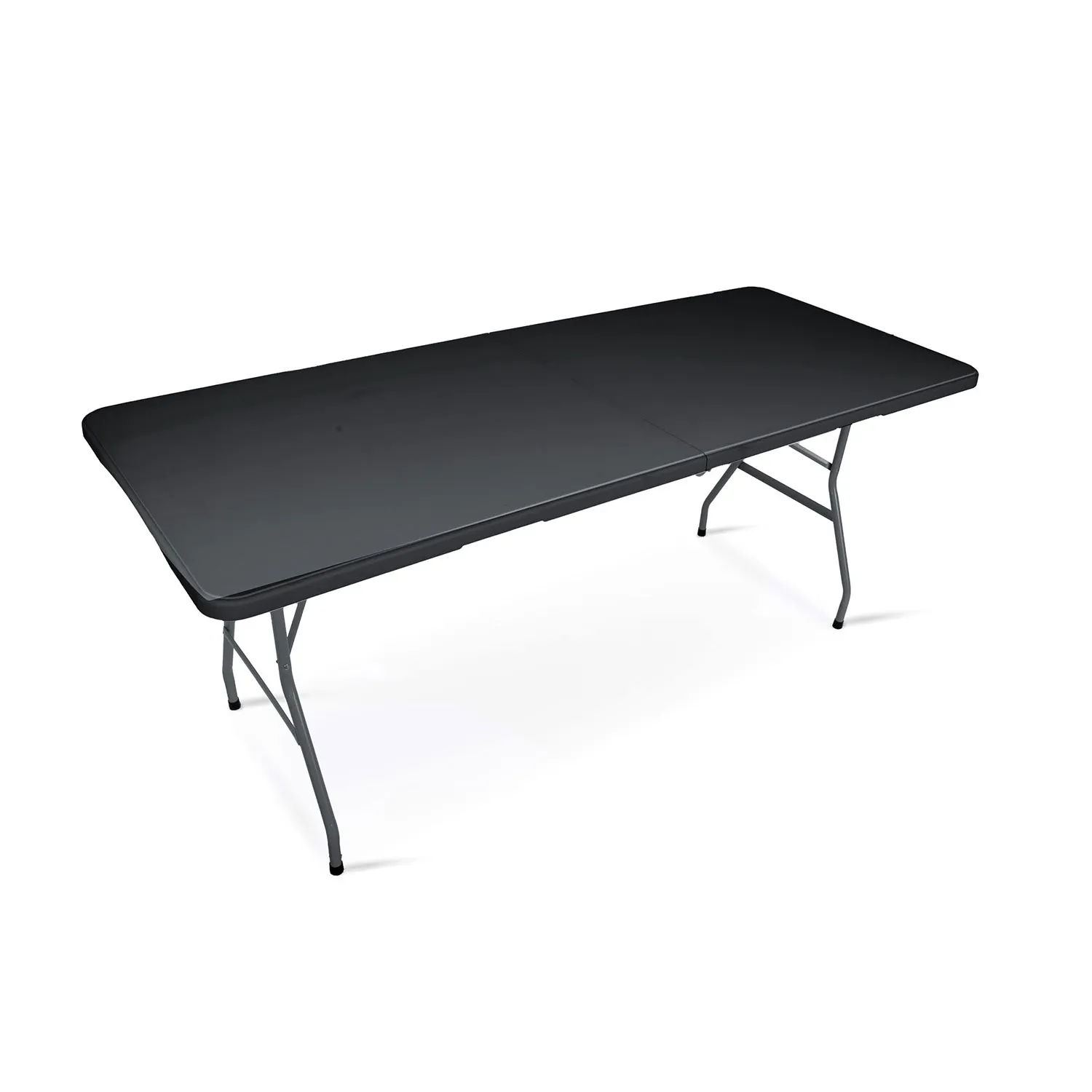 Maitinimo komplektas sodui, sulankstomas stalas + 2 suolai, 180 cm, juodas, „Plonos“ - nuotrauka 1