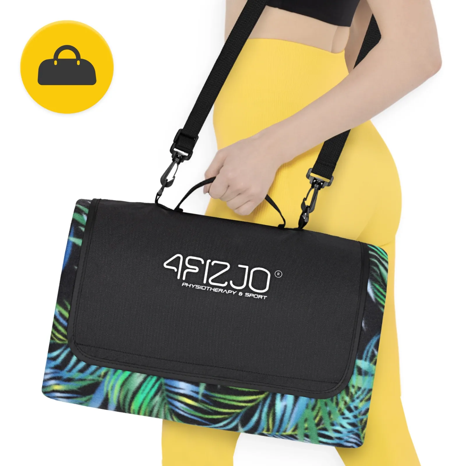 Izoliuota paplūdimio pikniko antklodė 200 x 200 cm palmės formos