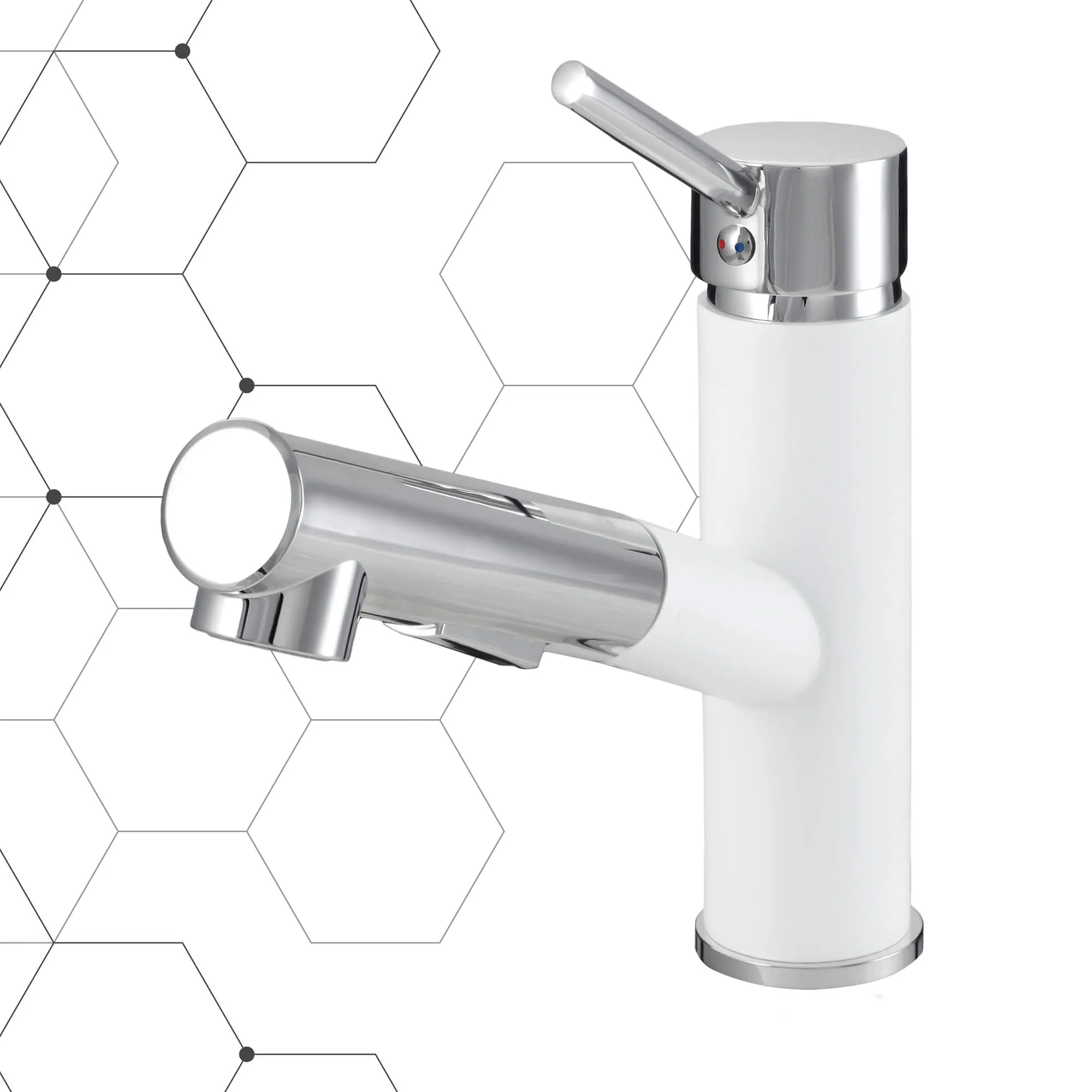 Gospo Cado virtuvės maišytuvas su įvadu, baltas