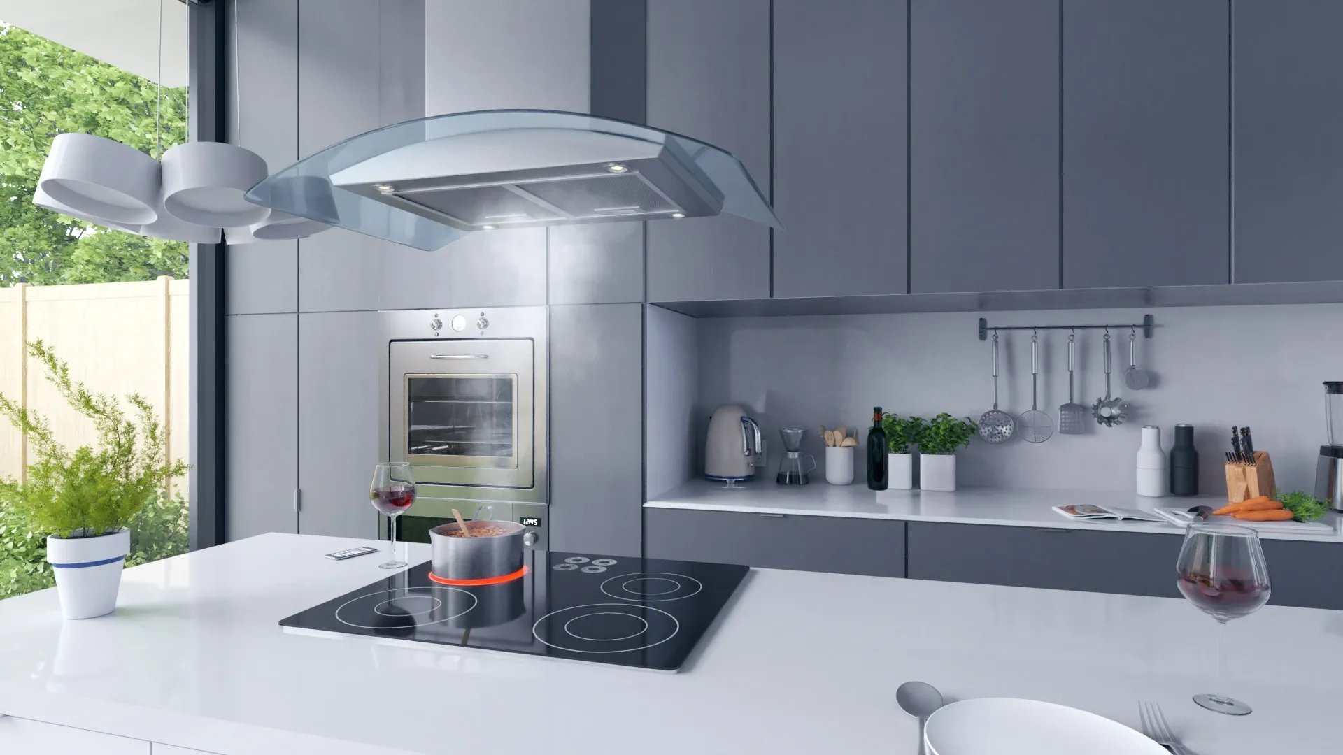 Berdsen BT-224 90 cm salos virtuvės gartraukis - nuotrauka 1