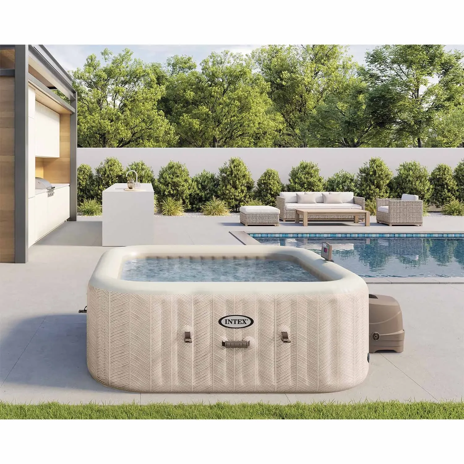 Pripučiama SPA su hidromasažu 6 asmenims INTEX 28472 - nuotrauka 1