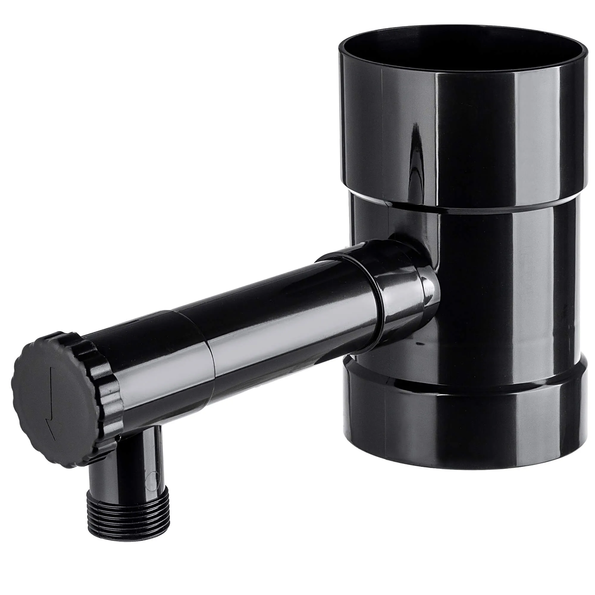 Nancras lietaus vandens kolektorius su vožtuvu, 100 mm, grafitas