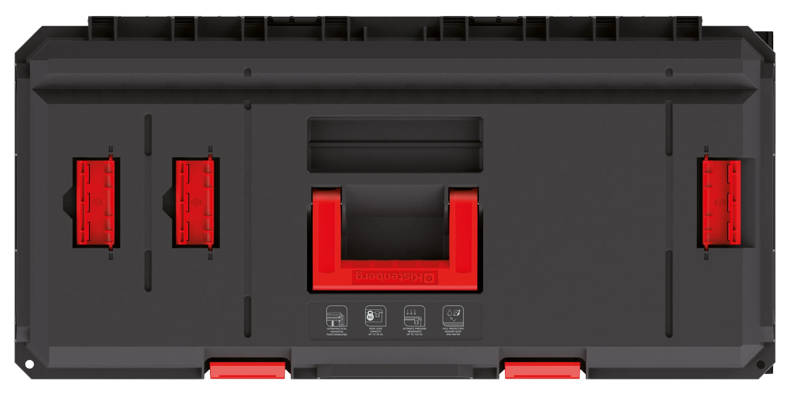 KISTENBERG X Block WAGON 80 W įrankių dėžė su ratukais – KXB8040W – juoda