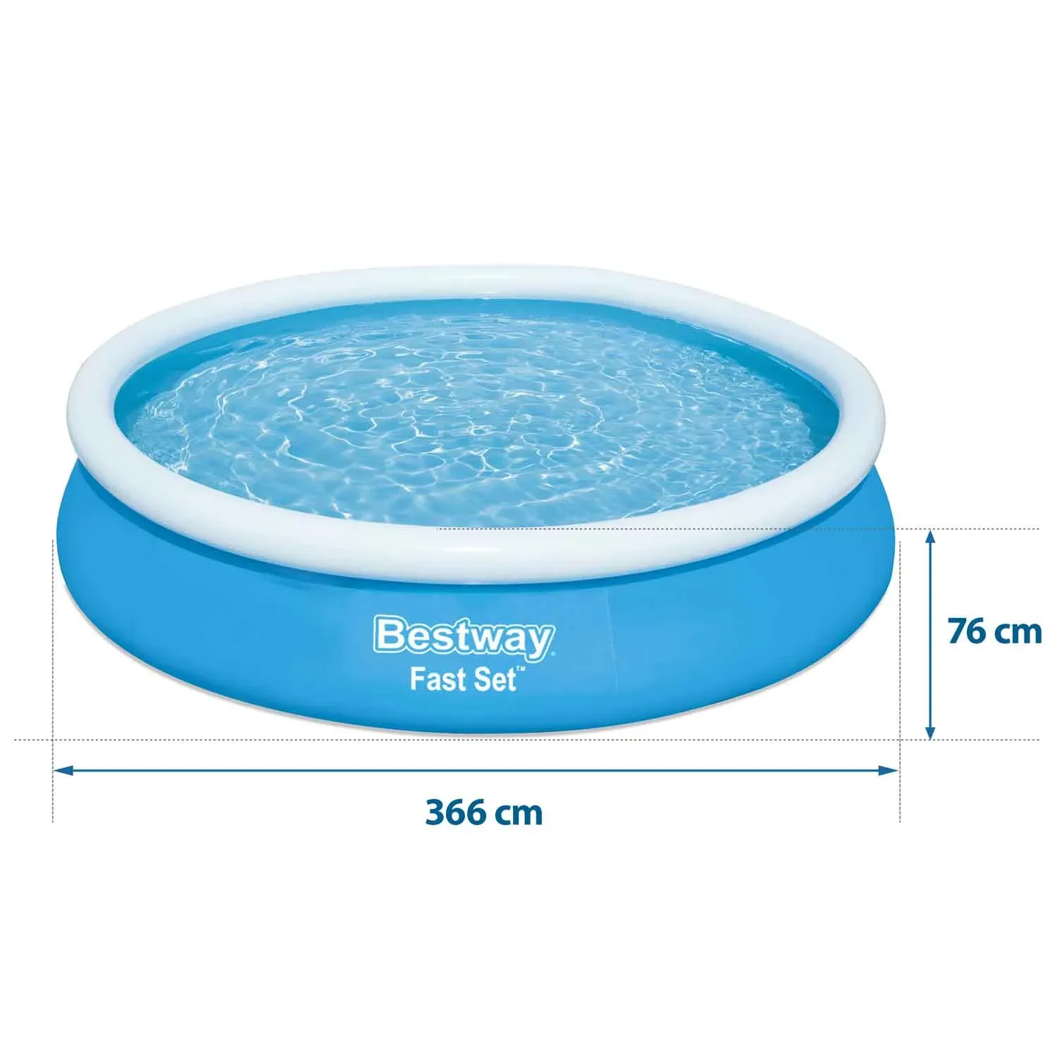 Sodo išplėtimo baseinas 366 x 76 cm 17 viename „Bestway 57274“ - nuotrauka 1