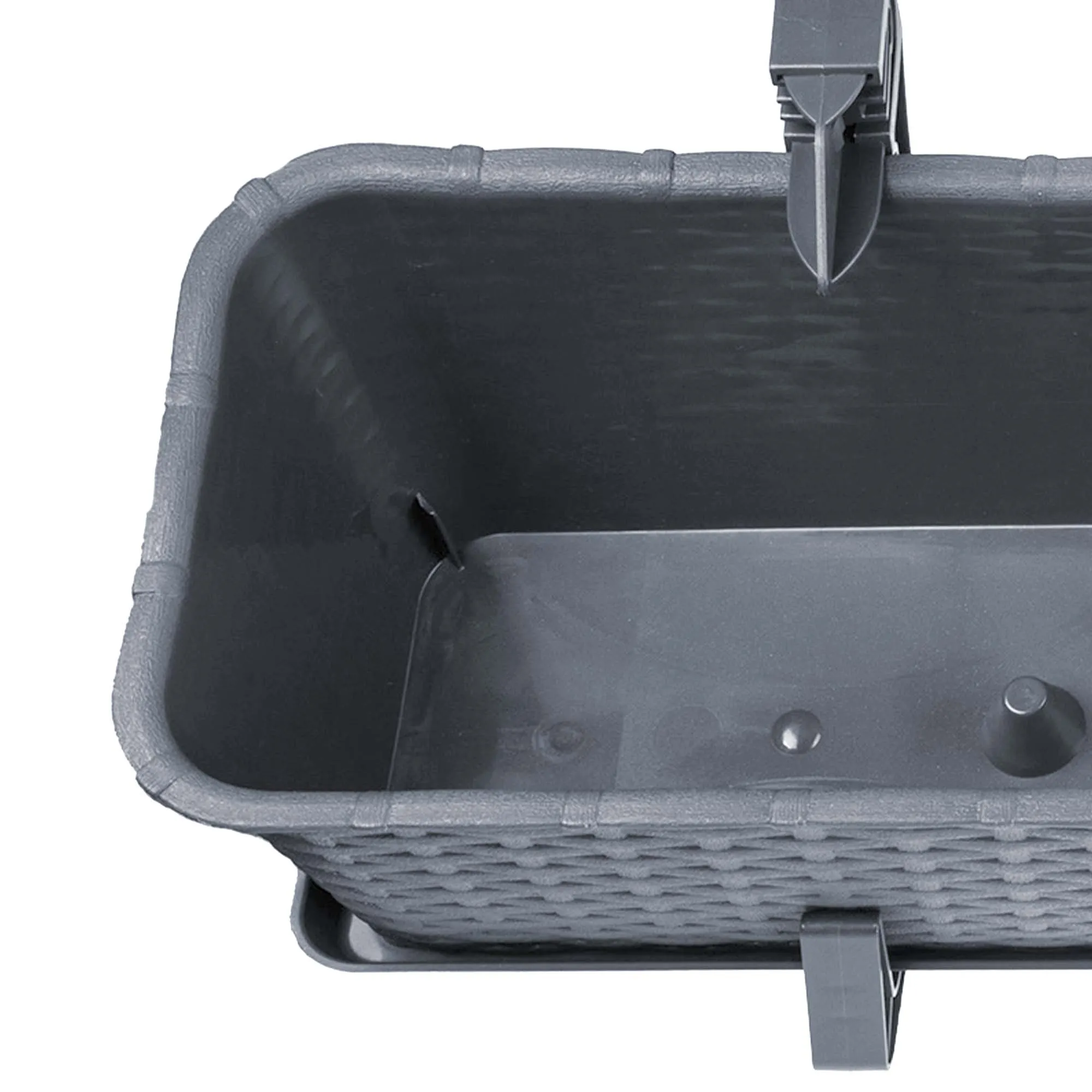 Balkono dėžė su rankenomis Castro grafito spalvos 60cm