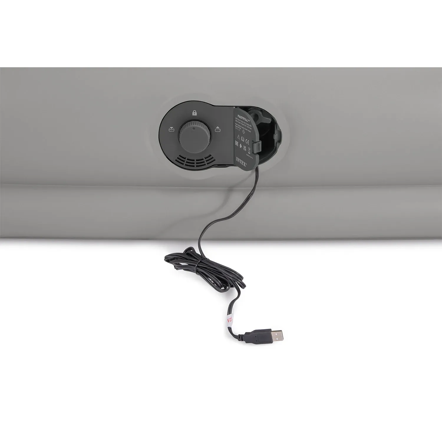 Pripučiamas čiužinys 203x152x30 cm su įmontuotu elektriniu siurbliu INTEX 64114 - nuotrauka 1