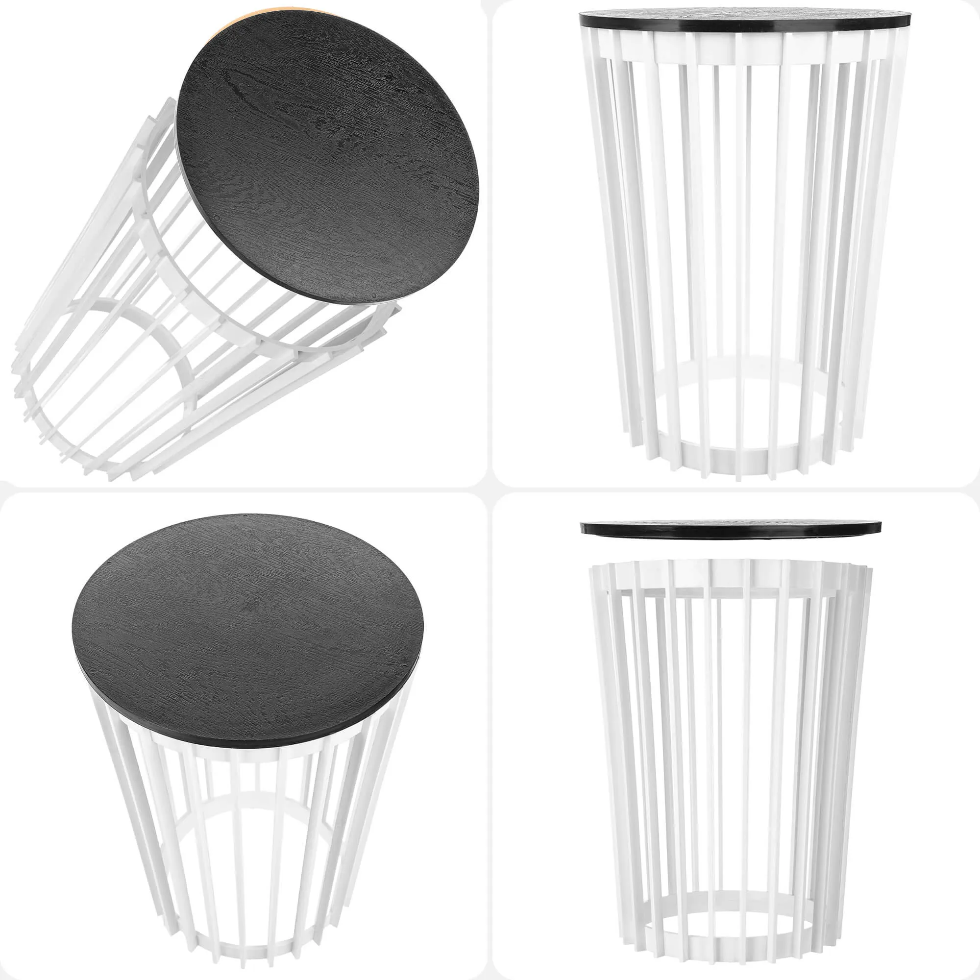 Aytre dvipusis augalų stovas 40 cm baltas + juodas stalviršis