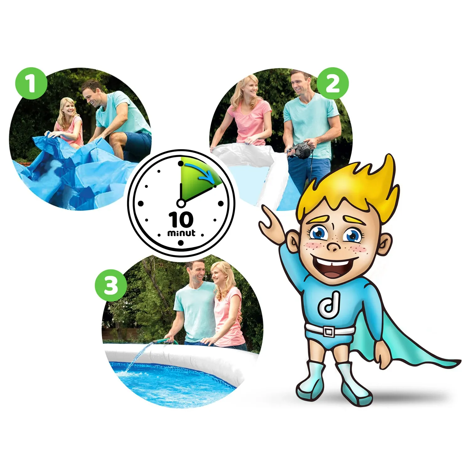 Sodo išplėtimo baseinas 305 x 66 cm 15 viename „Bestway 57458“ - nuotrauka 1