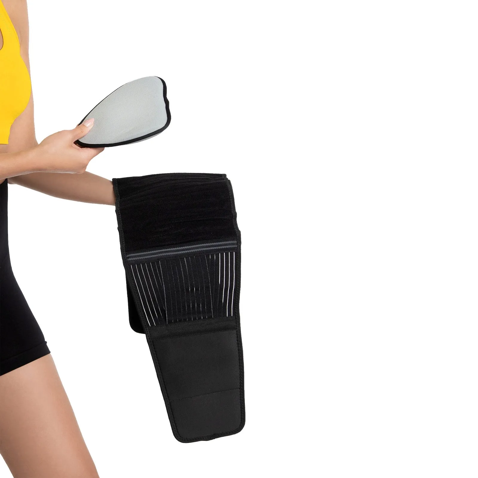 XL dydžio juodos spalvos ortopedinis diržas juosmens stuburui