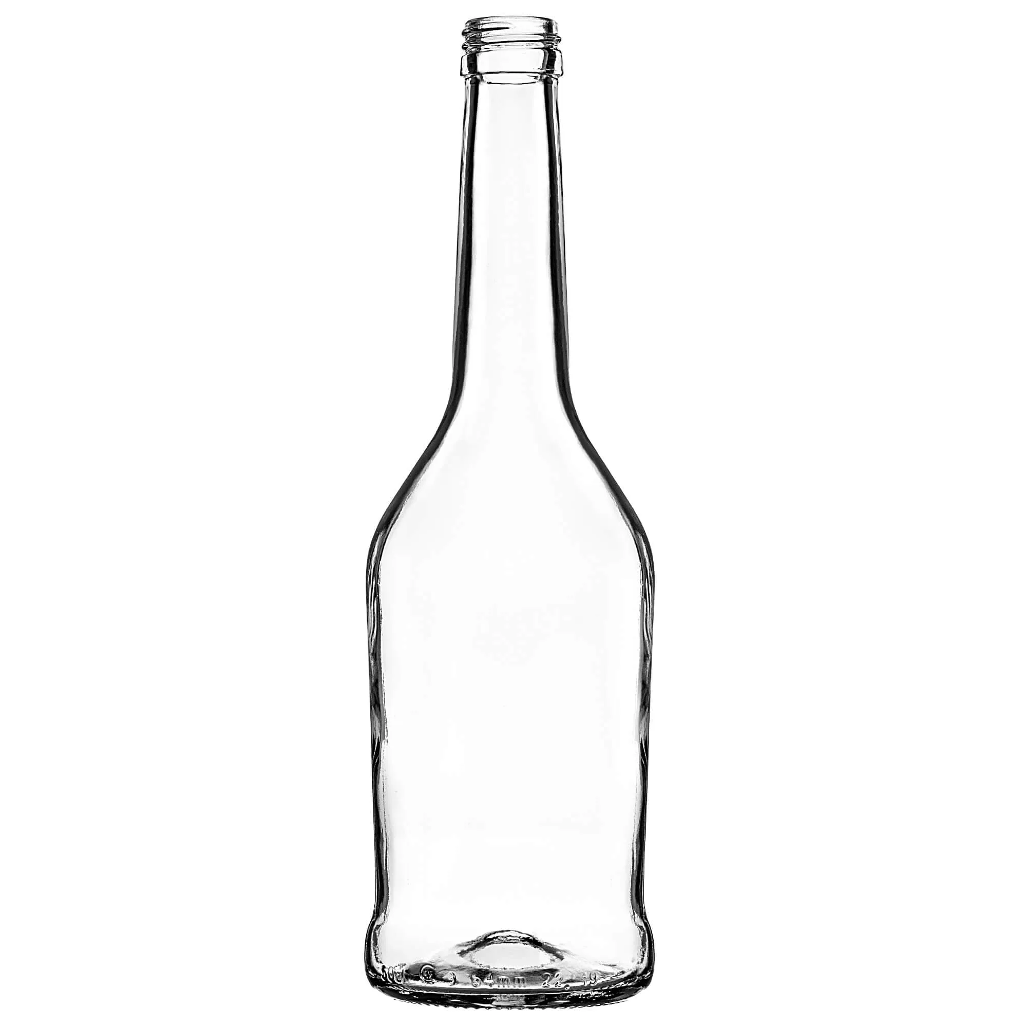 Stiklinis butelis Luarė tinktūrai 500 ml su ilgu raudonu dangteliu 1 vnt.