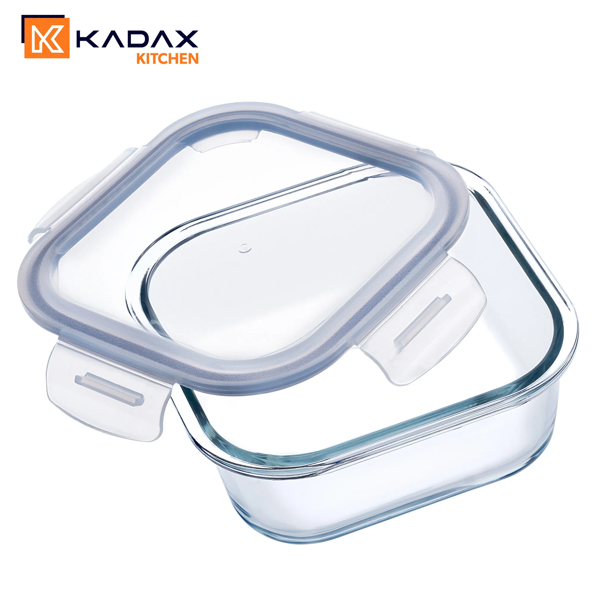 „Athie“ 800 ml kvadratinis stiklinis maisto indas