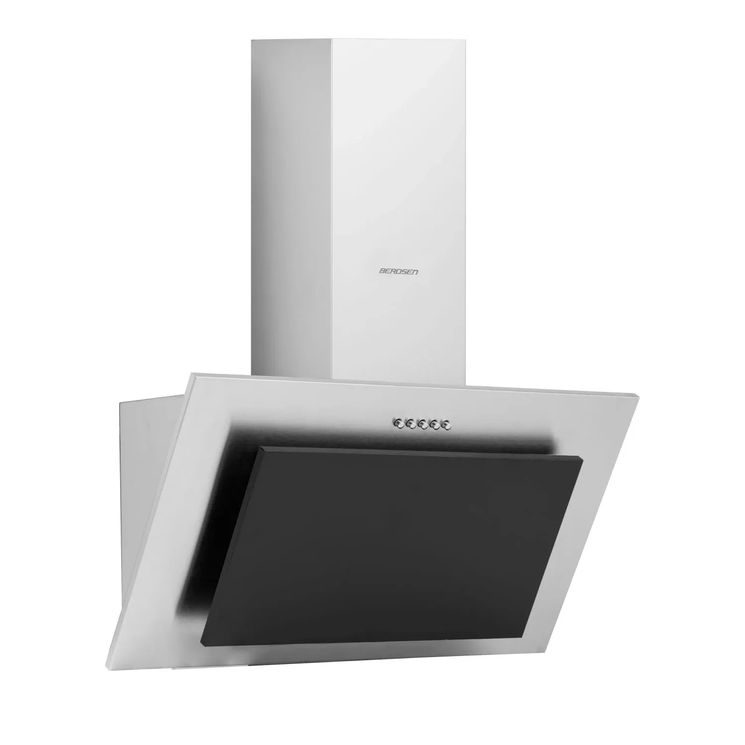 Gartraukis su kaminu, 60 cm, nerūdijančio plieno + juodos spalvos, BT-209 - nuotrauka 1