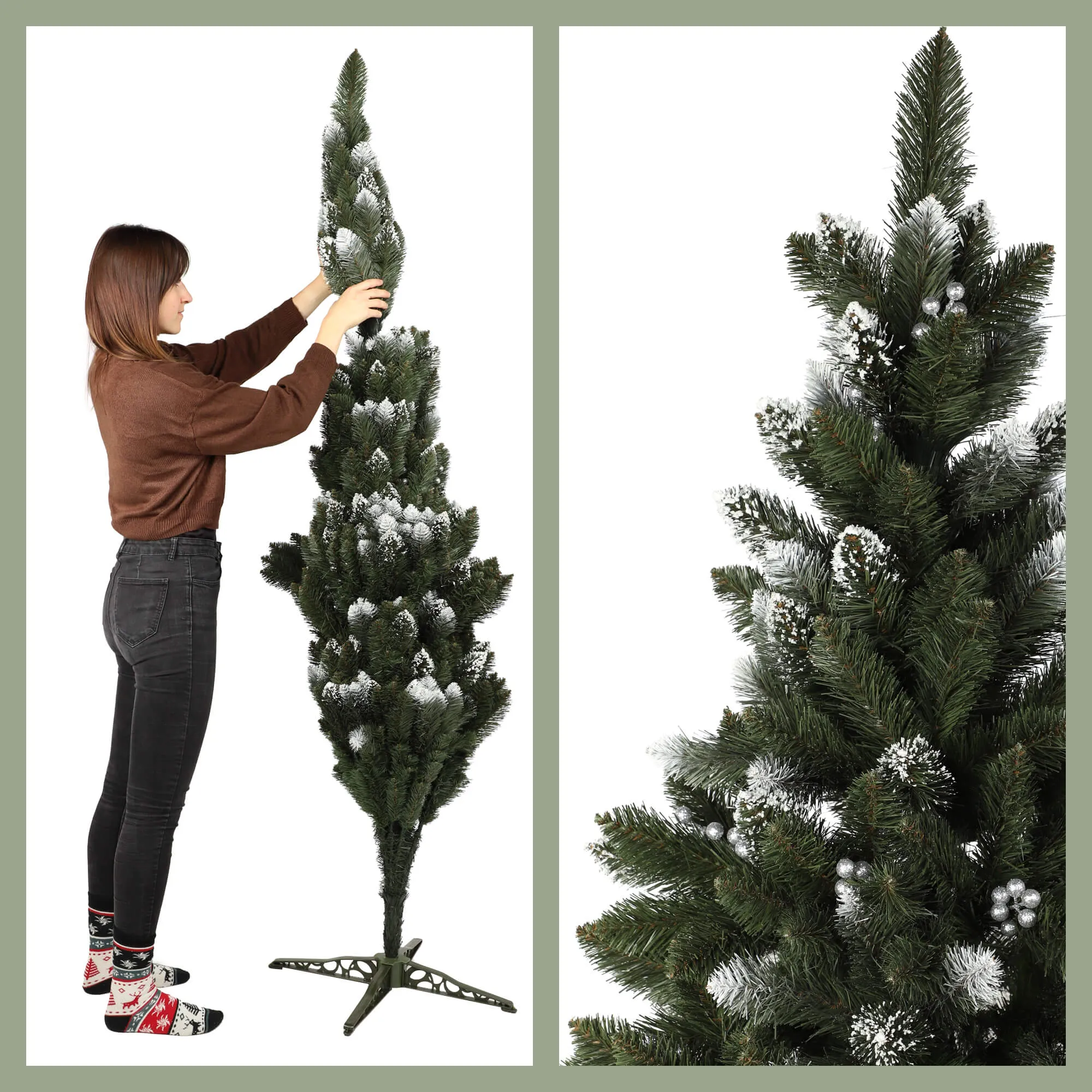 Dirbtinė Kalėdų eglutė, deimantinė pušis, Mantua, 180 cm