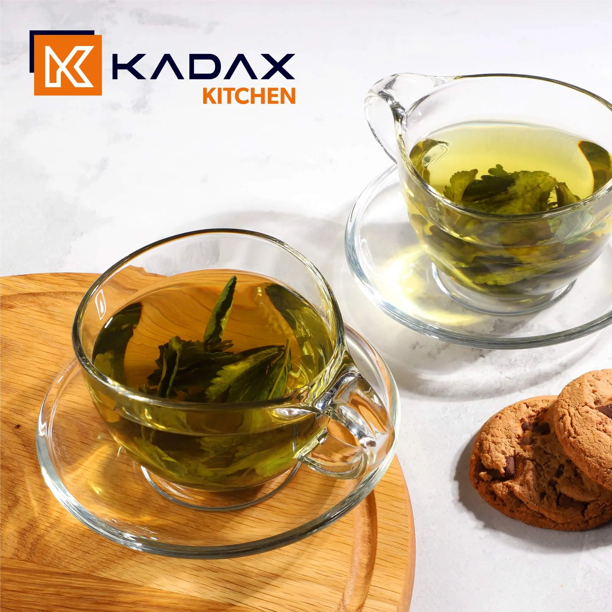 Zinal arbatos puodeliai su lėkštute, 200 ml, 4 vnt.