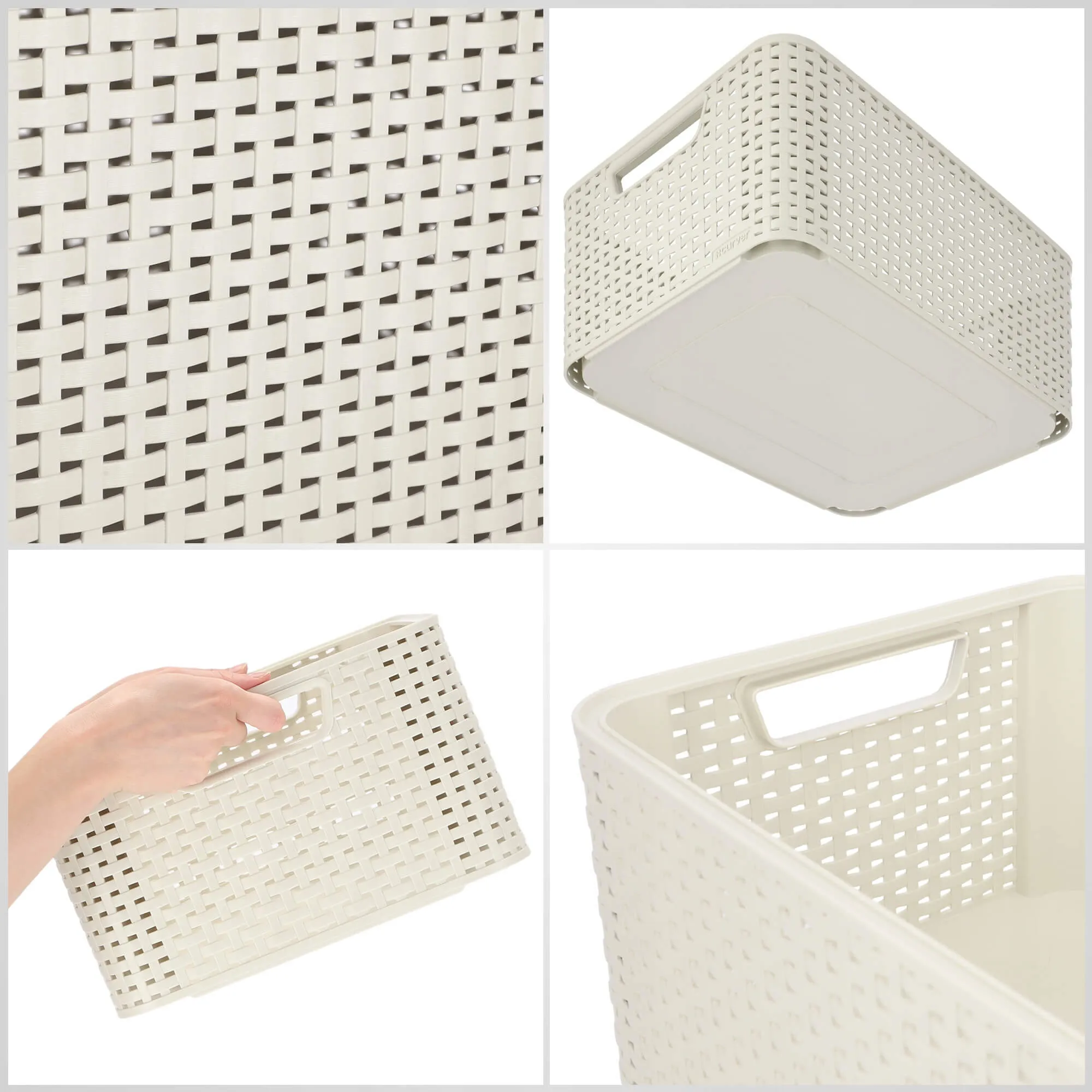 „Curver Style“ 18 l talpos laikymo konteineris, kreminės spalvos