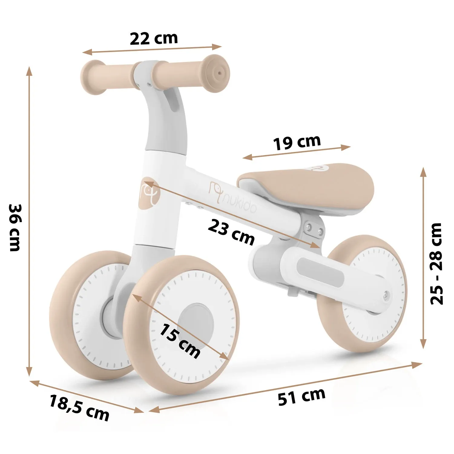 Nukido NK-603 vaikiškas balansinis dviratis - nuotrauka 1