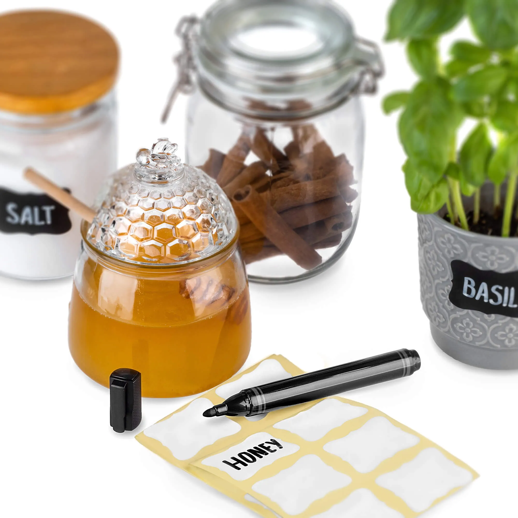 Carro juodos kreidos žymeklis uogienei