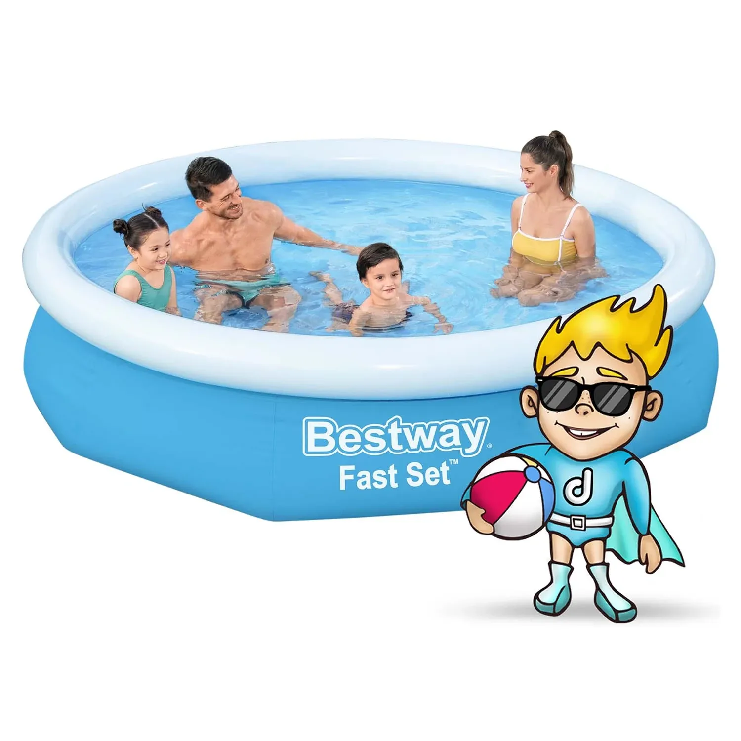 „Bestway 57450“ 9 viename išplečiamas sodo baseinas, 244 x 61 cm - nuotrauka 1