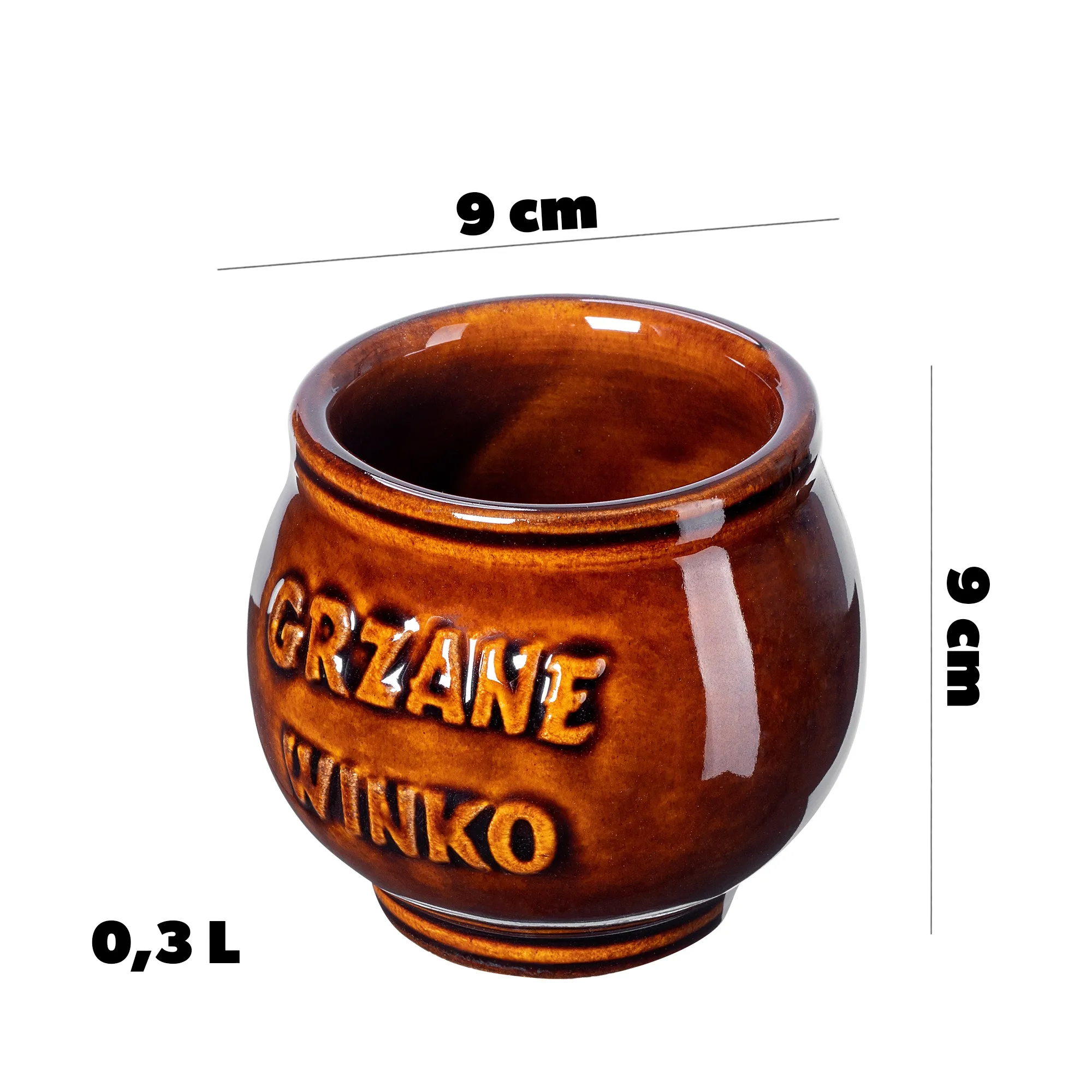 Olympia 0,3 l keramikos puodelis su užrašu „Kietas vynas“