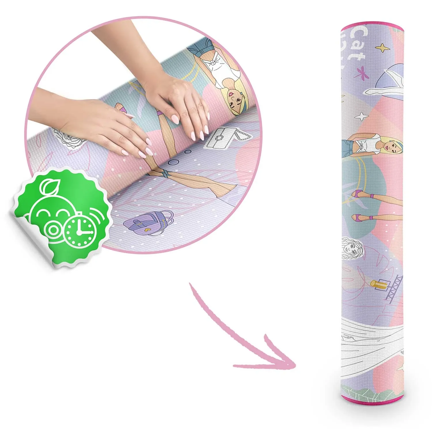 Ricokids RK-344 putplasčio kilimėlis spalvinimui, susuktas, 120 x 90 x 0,3 cm - nuotrauka 1