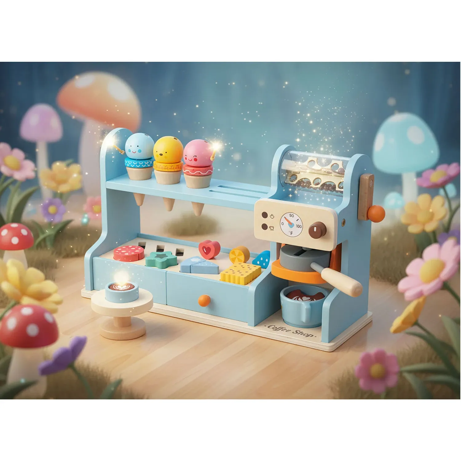 Medinis ledų kavinės žaislas vaikams Nukido NK-880 - nuotrauka 1